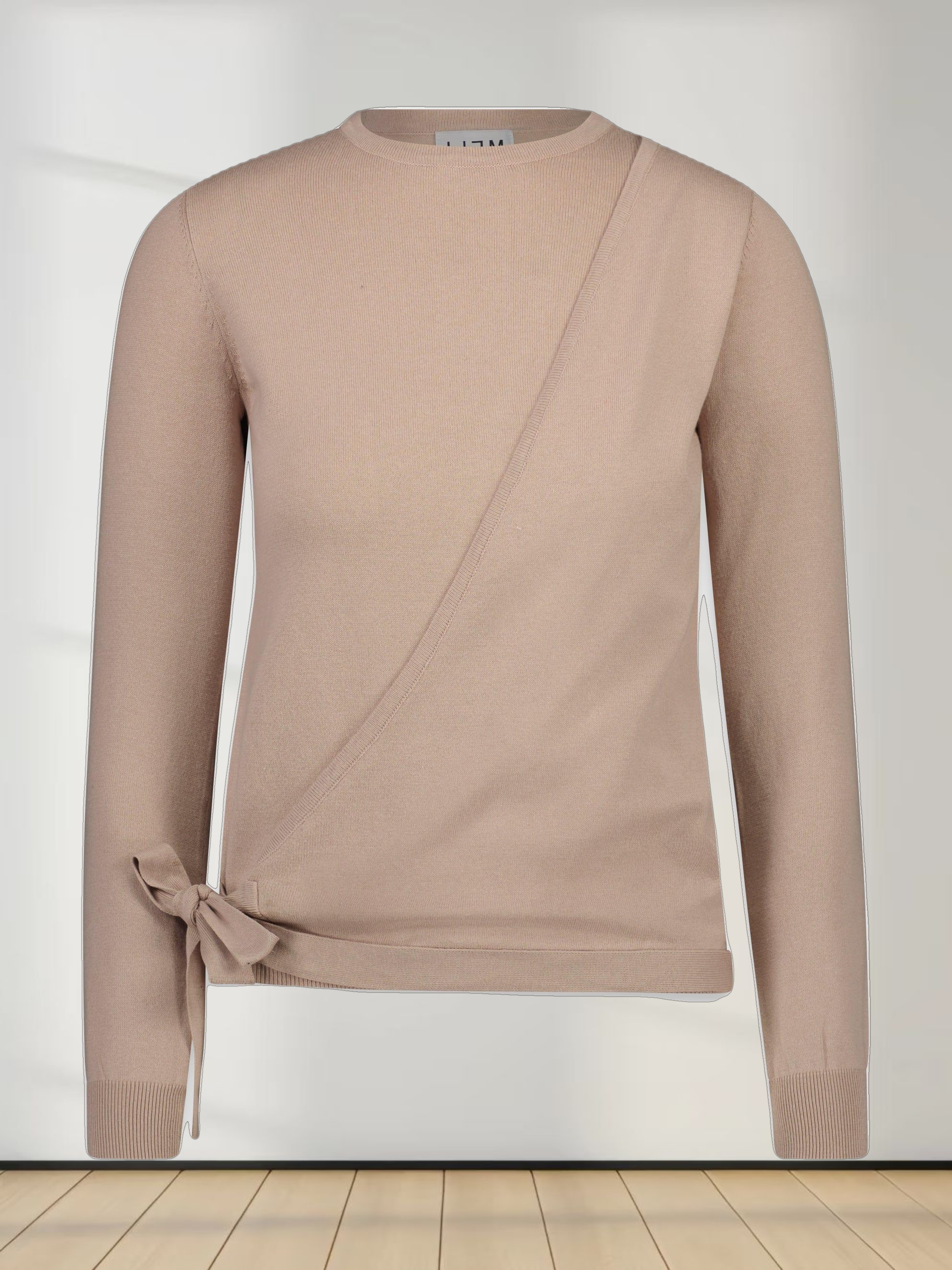 BASIC WRAP SWEATER-MAUVE