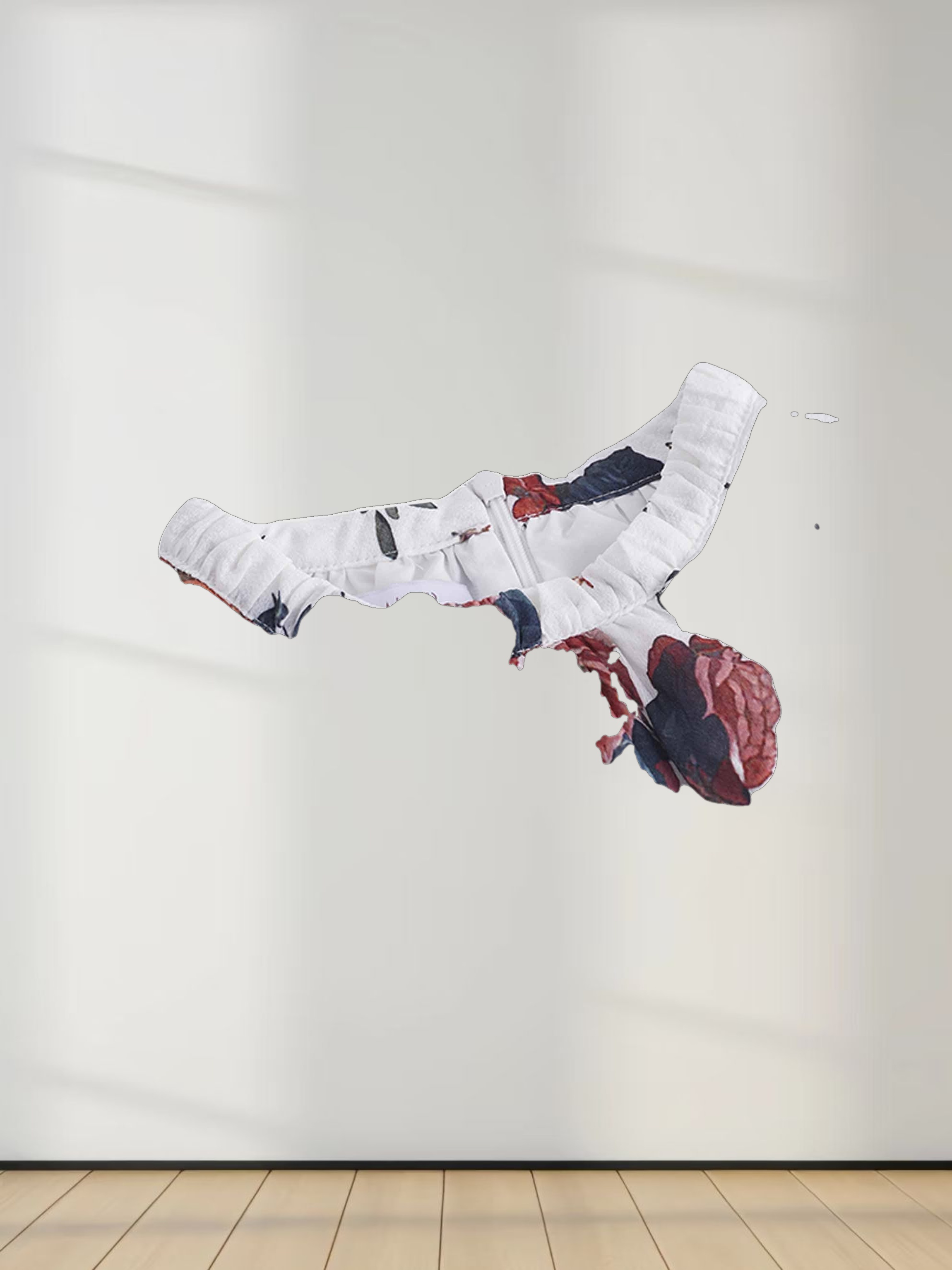 Gathered Neck Straight Maxi Dress- Antique Floral