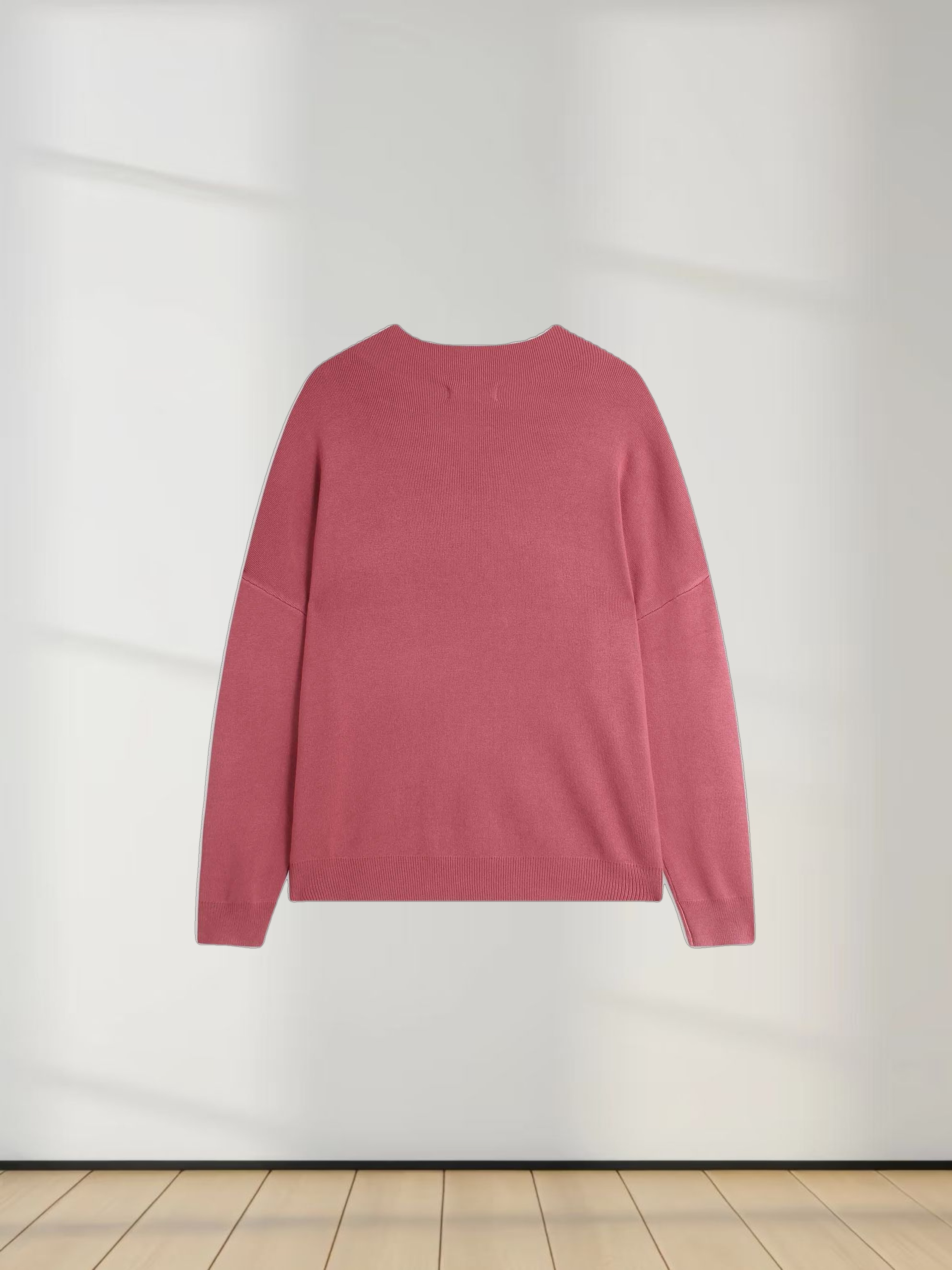 Oversized Soft Knit Sweater-Rose