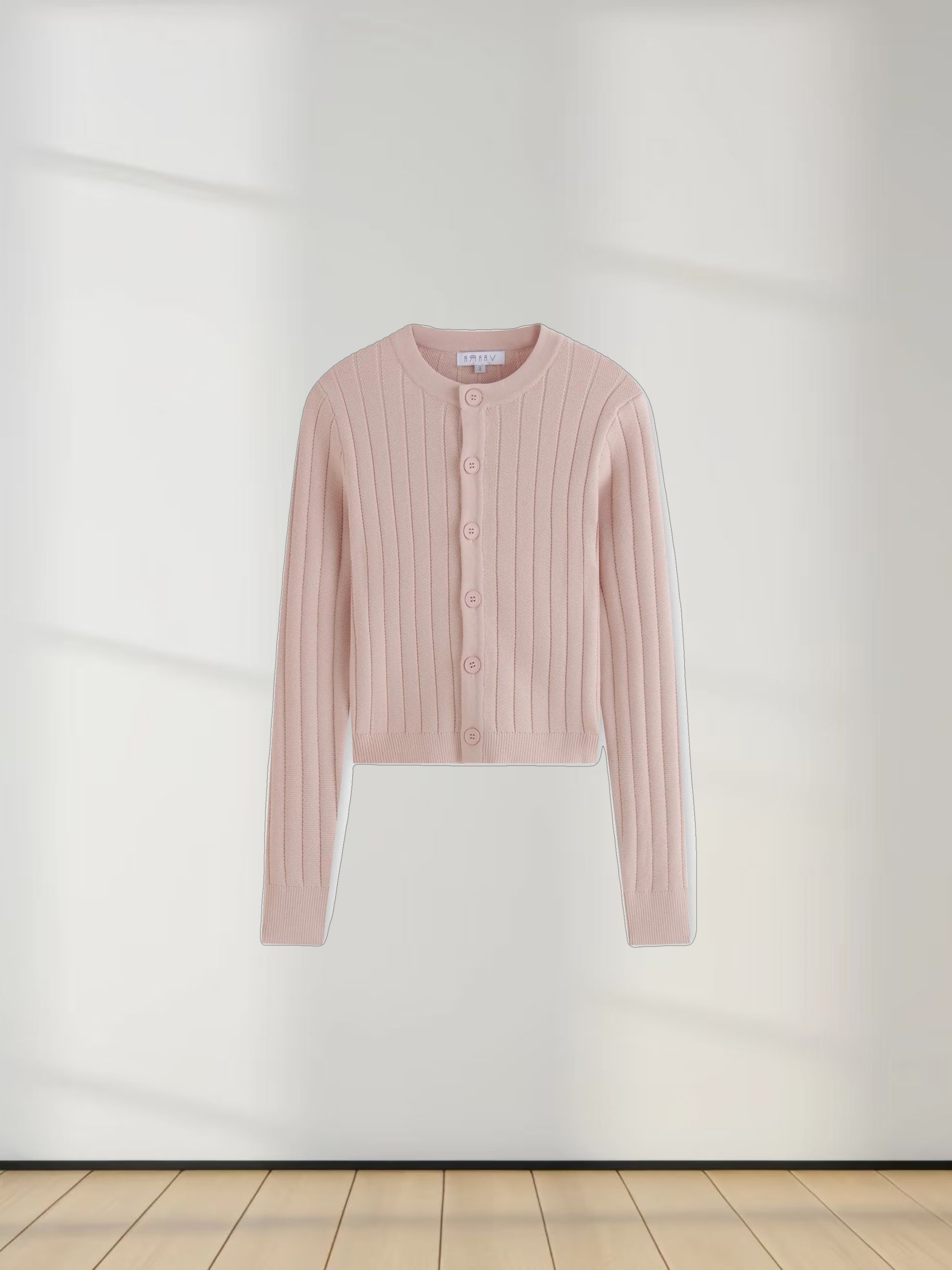 Silky Knit Cropped Cardigan-Tan