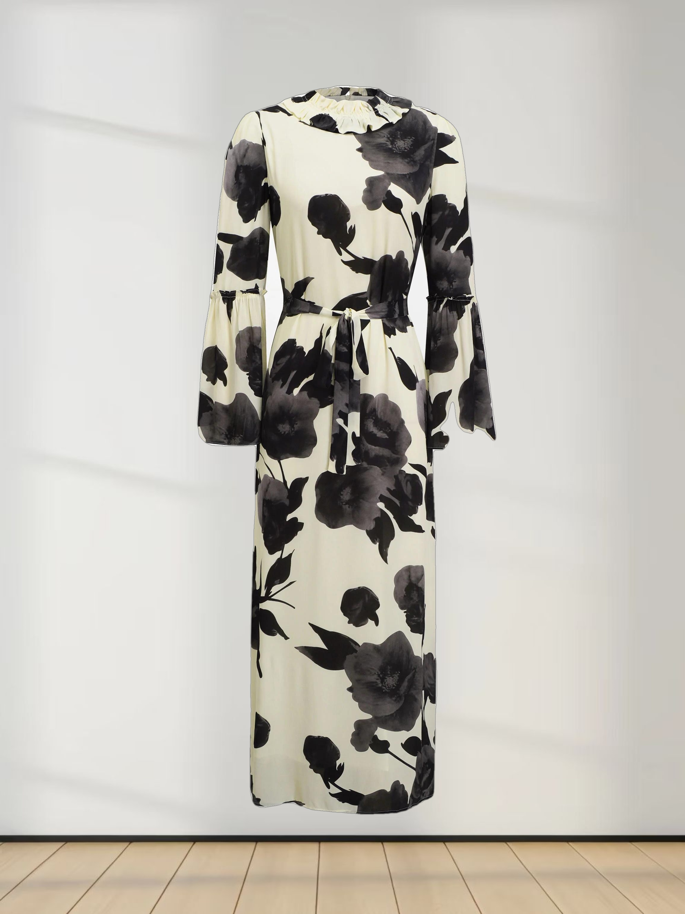 Shift Maxi Dress-Cream