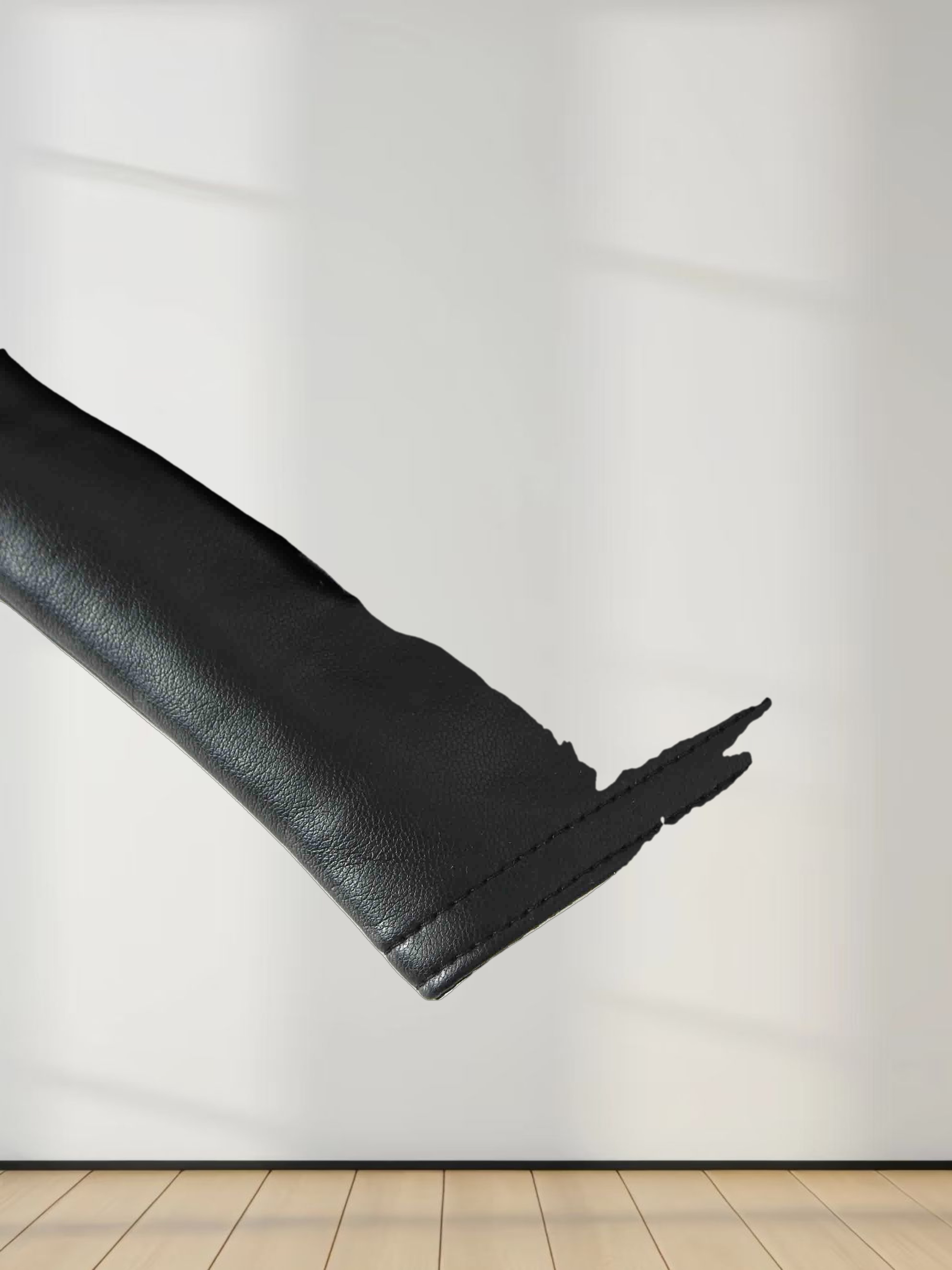 Snap Down Shacket-Black Leather