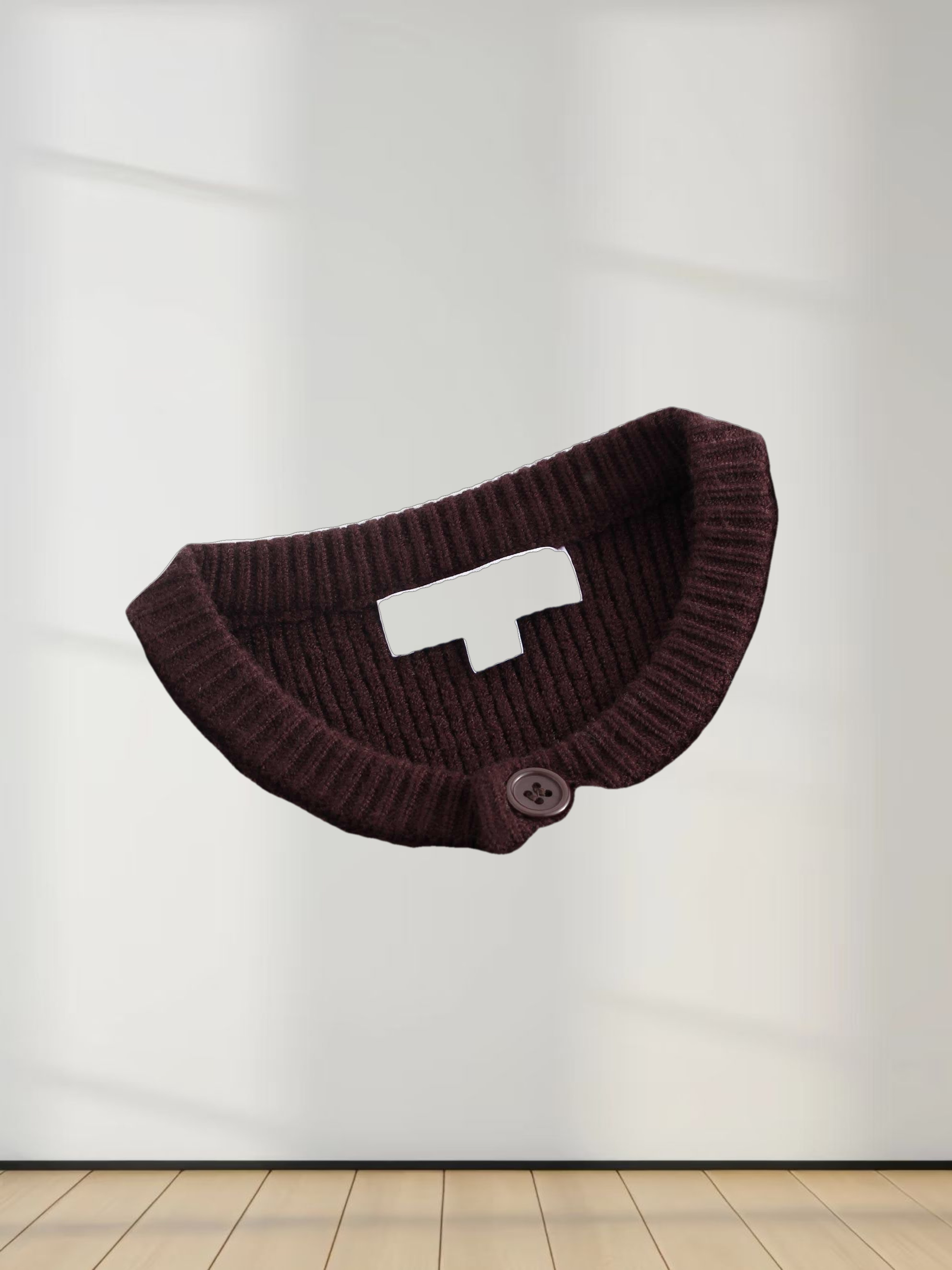 Textured Crew Cardigan-Chocolate Brown