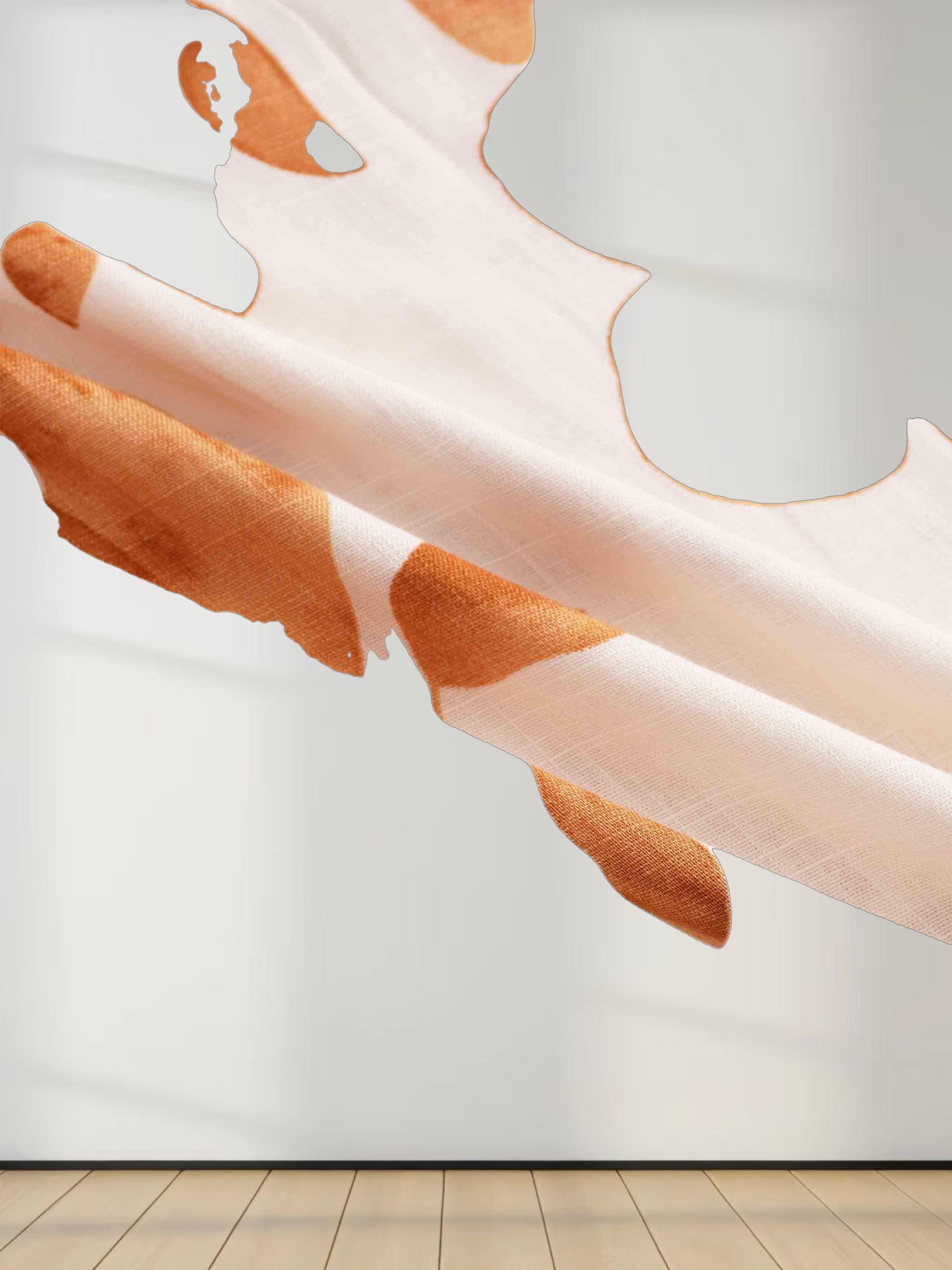 Leather Buckle Skirt-Tan Floral