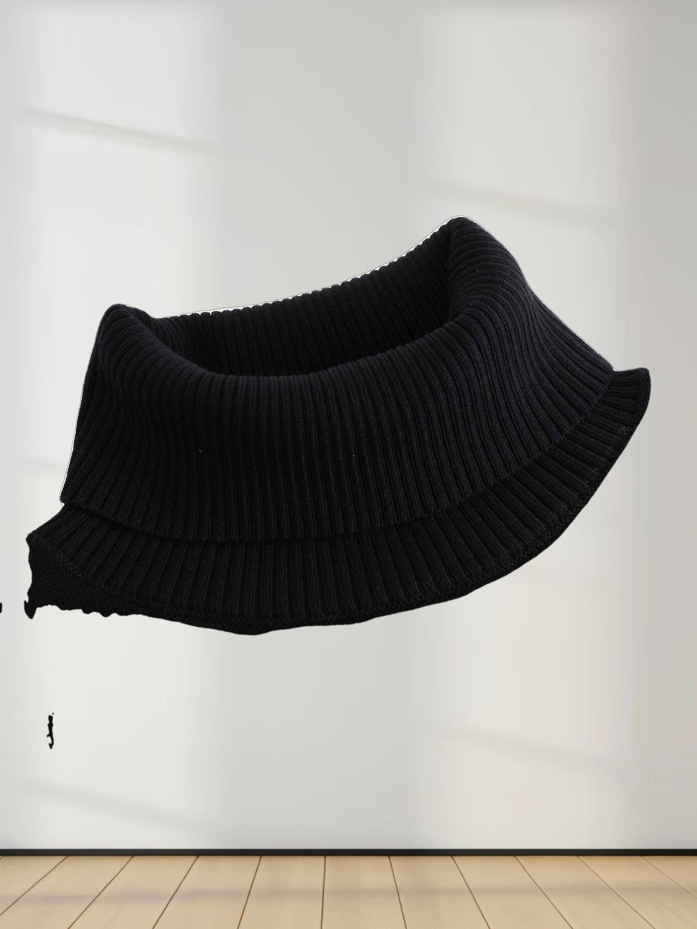 Sequin Trim Sweater-Black