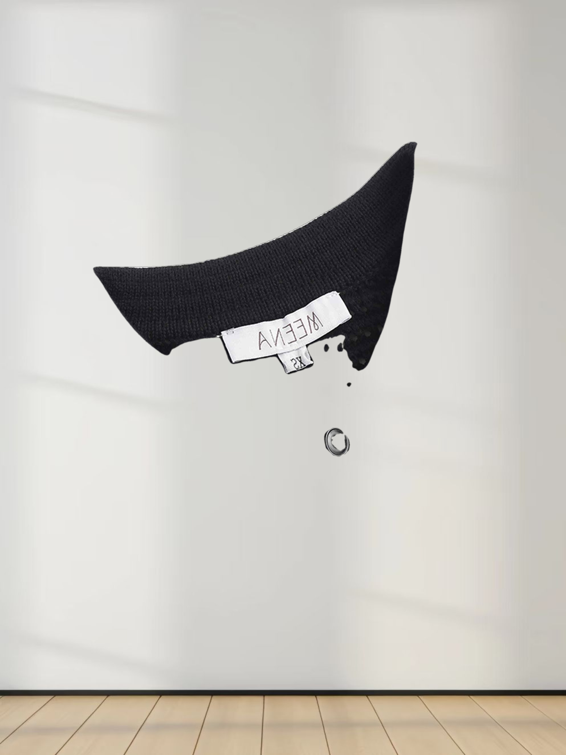 Crochet Ruffle Cardigan-Black