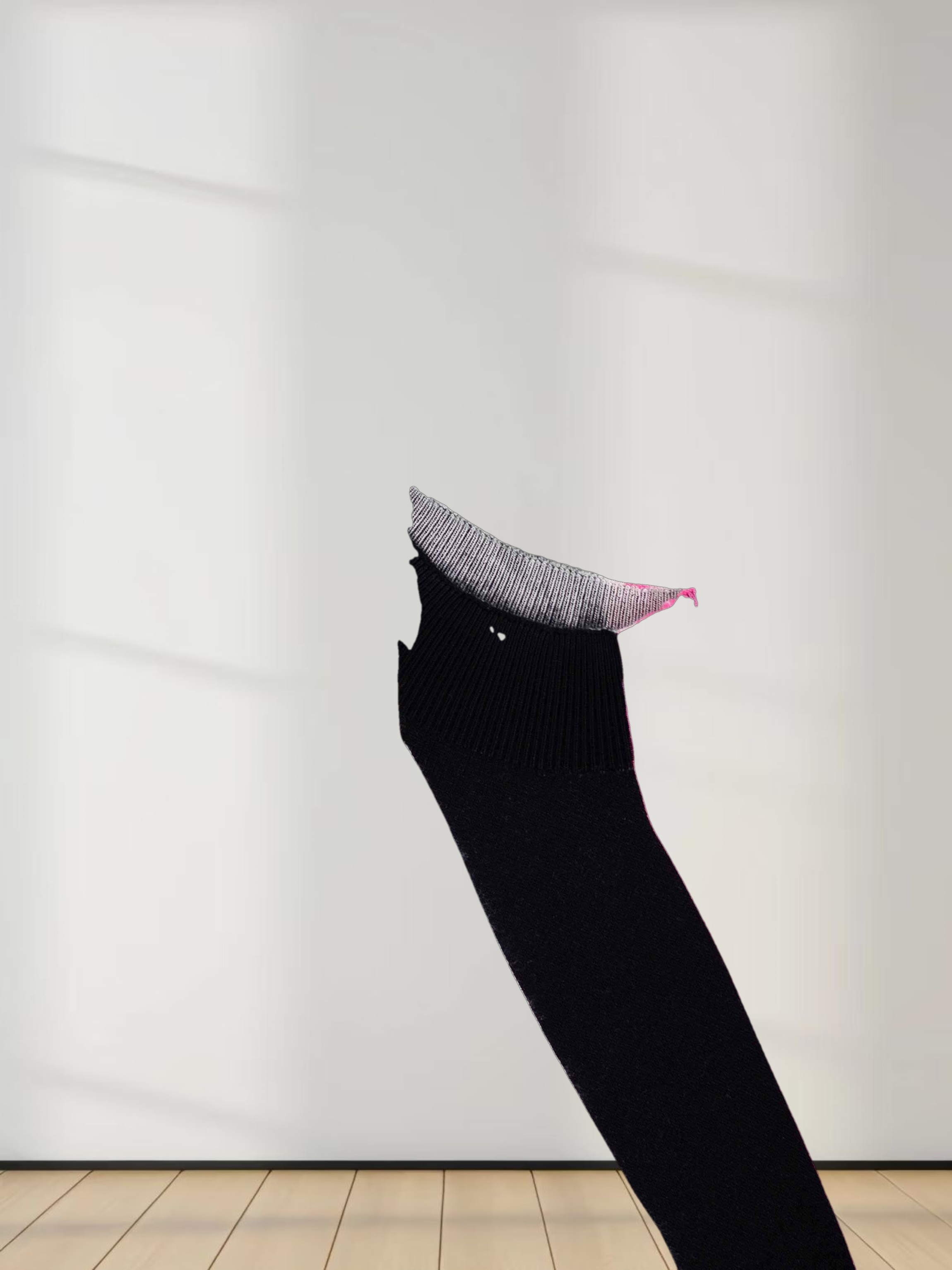 Mock Neck Sweater-Pink Swirl