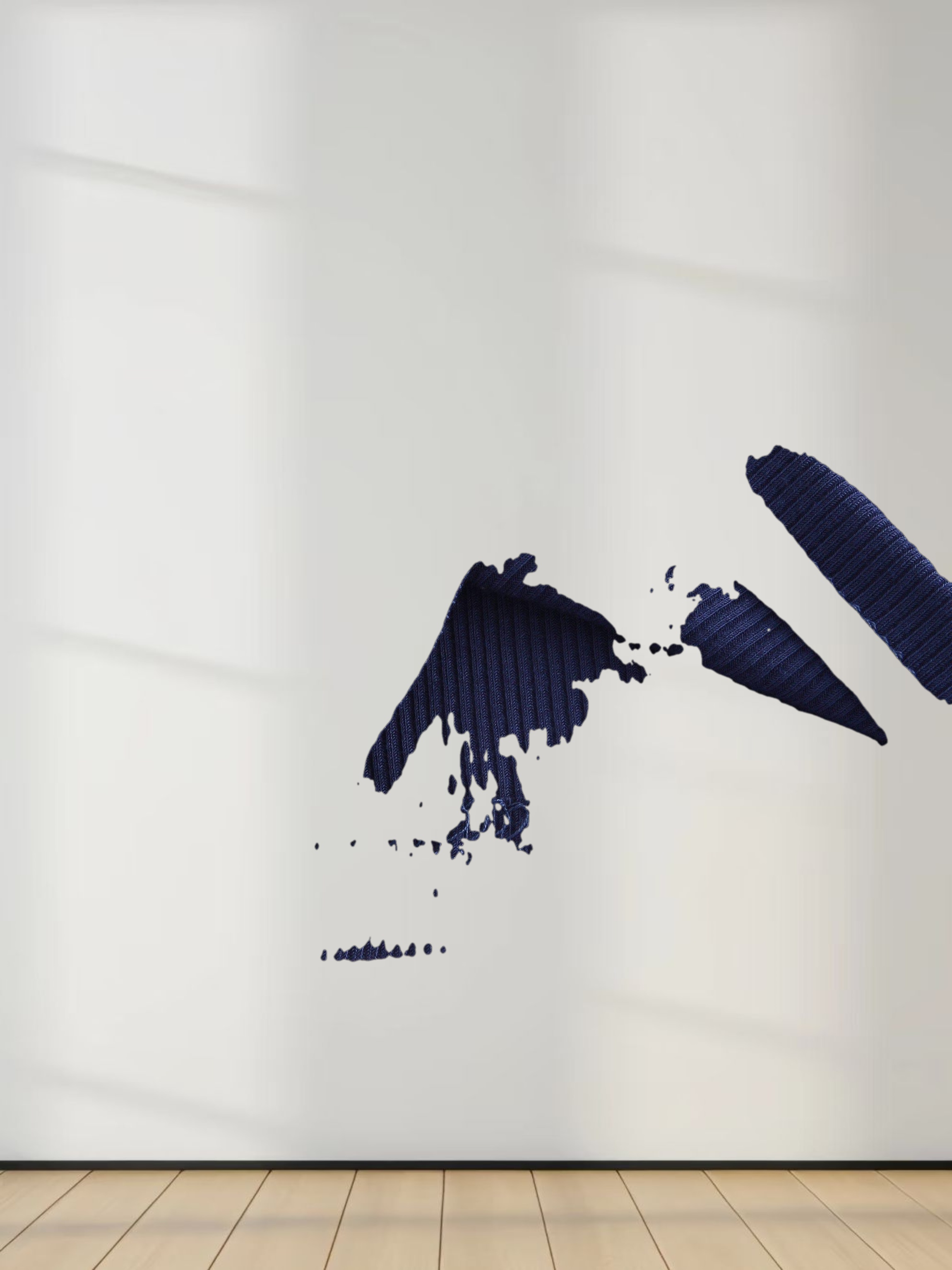 CLASSIC RIBBED CREW TEE LS-NAVY