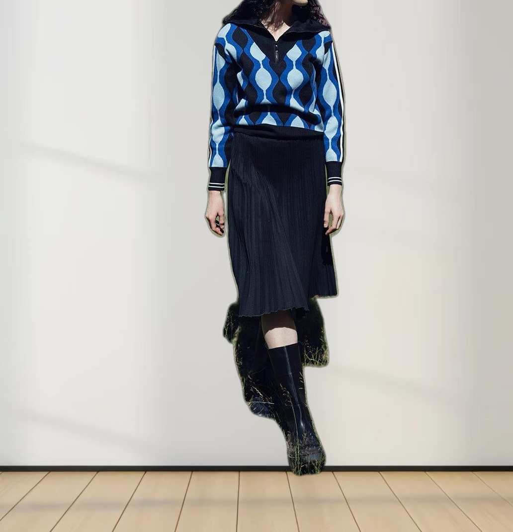 Pleated Faux Suede Skirt 25