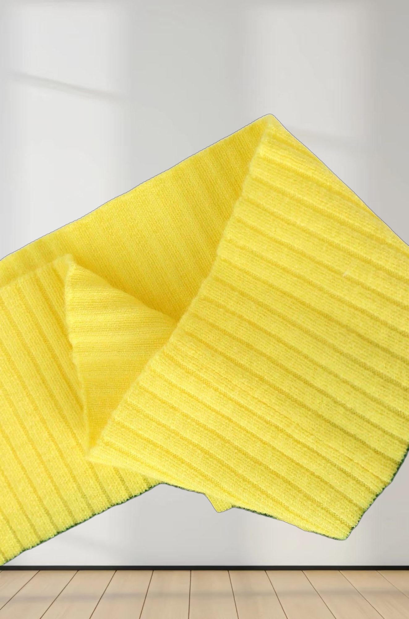 Multi Stripe Ribbed Sweater-Yellow/Green