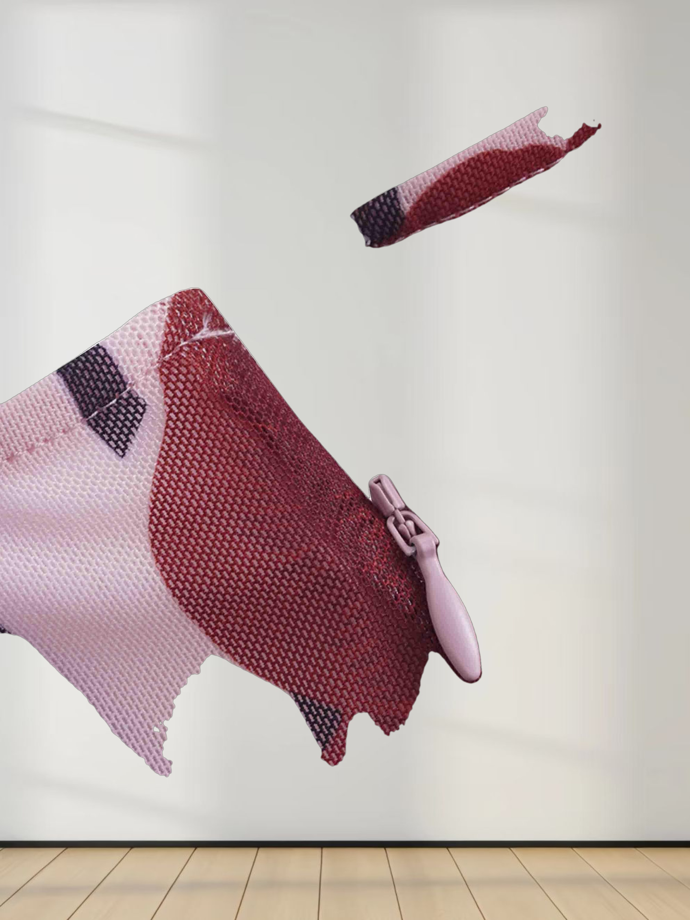 Waist Yoke Dress-Mesh Pink Floral