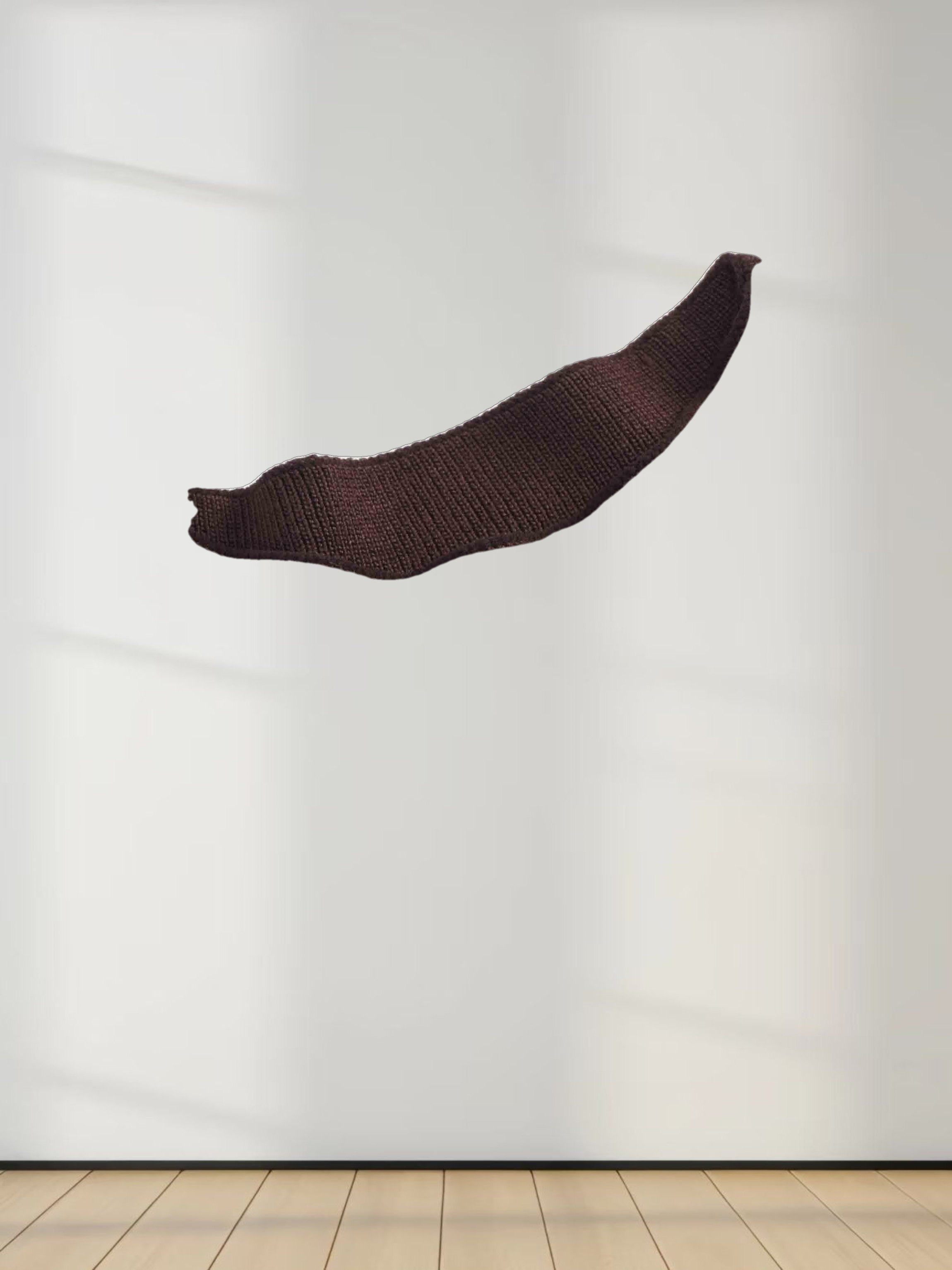 Mock Neck Thin Knit Sweater-Brown/Purple