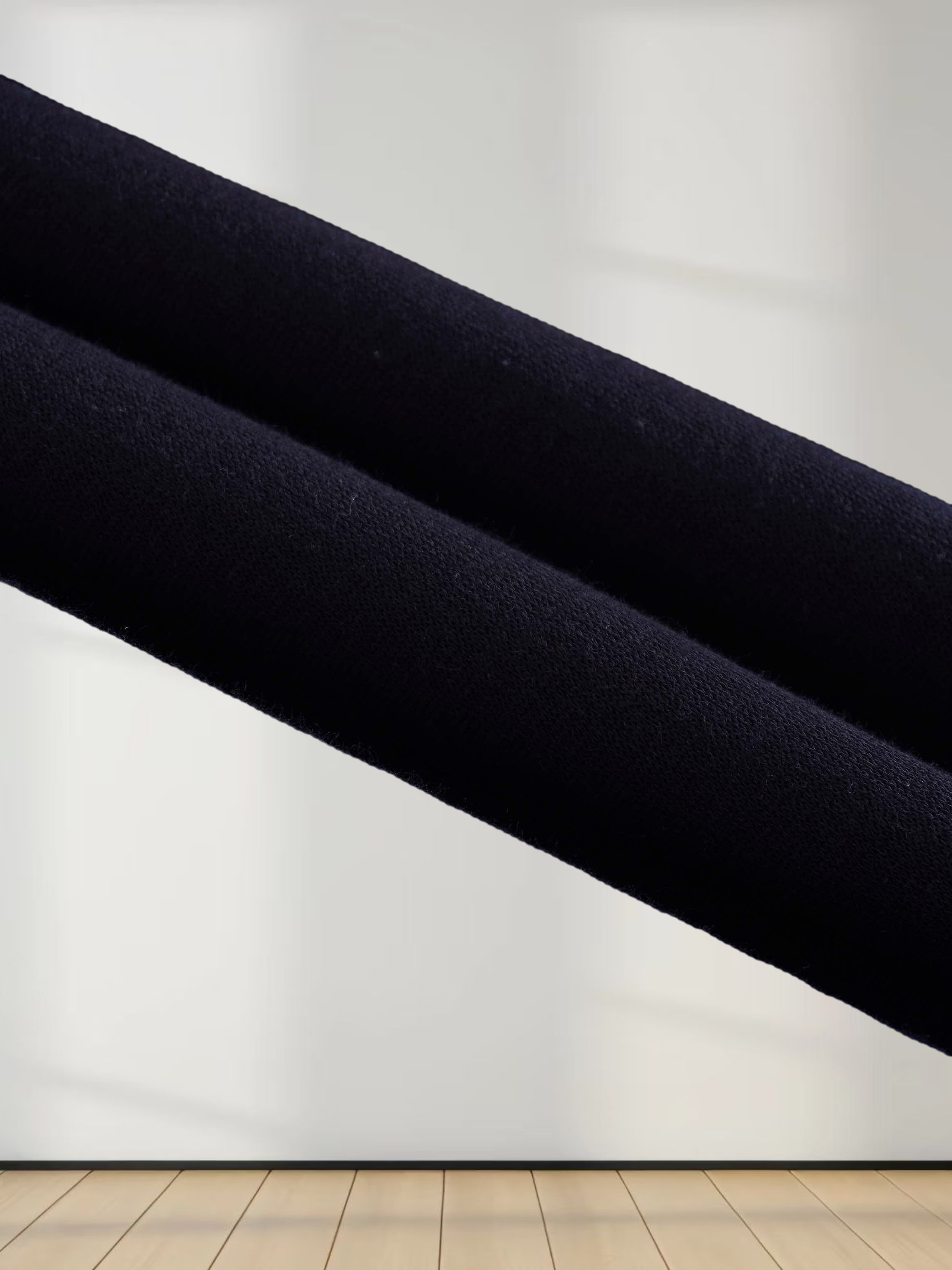 Straight Maxi Sweatshirt Skirt-Black