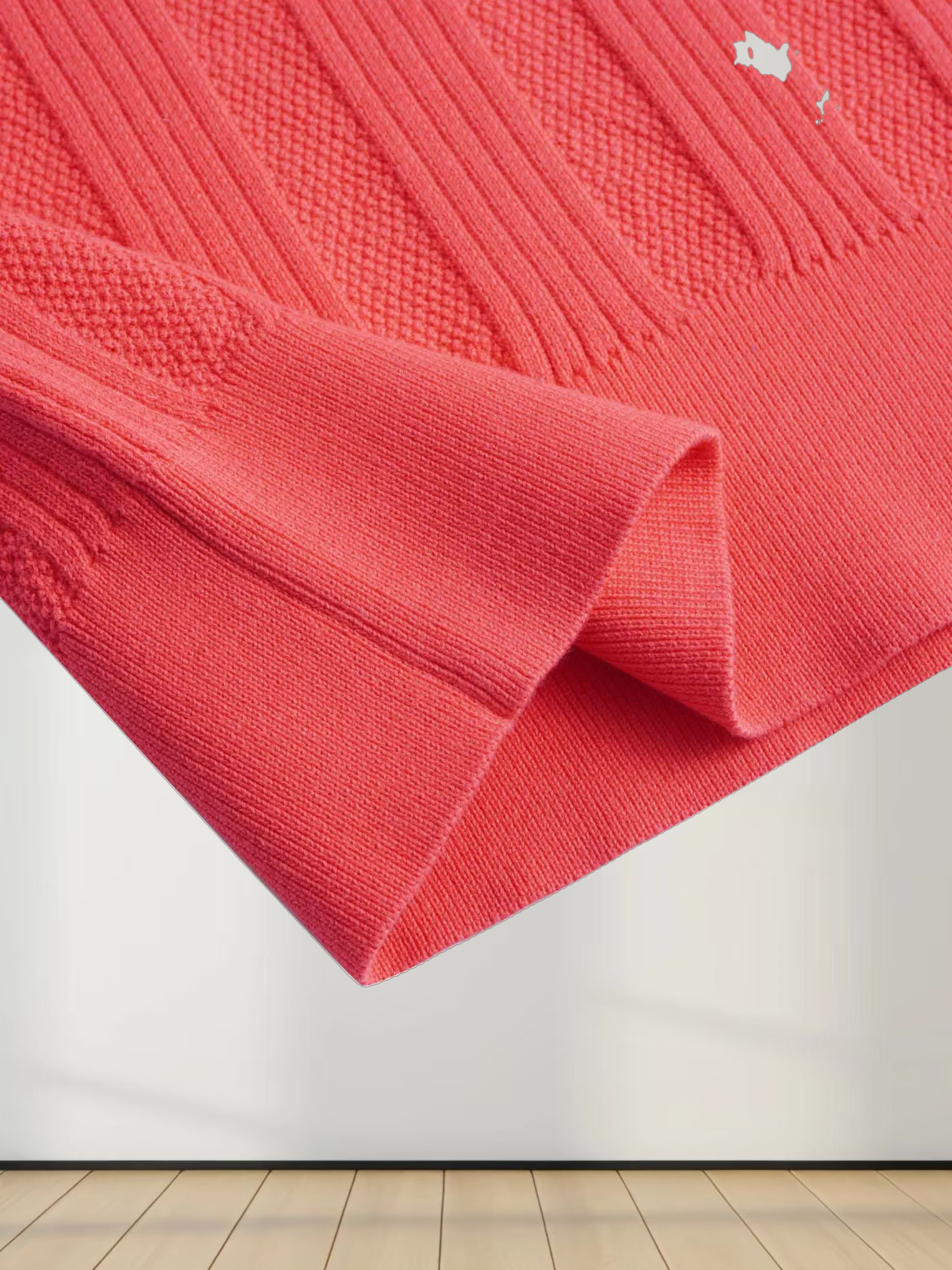 Knit Detail Collar Sweater-Fuchsia/Navy