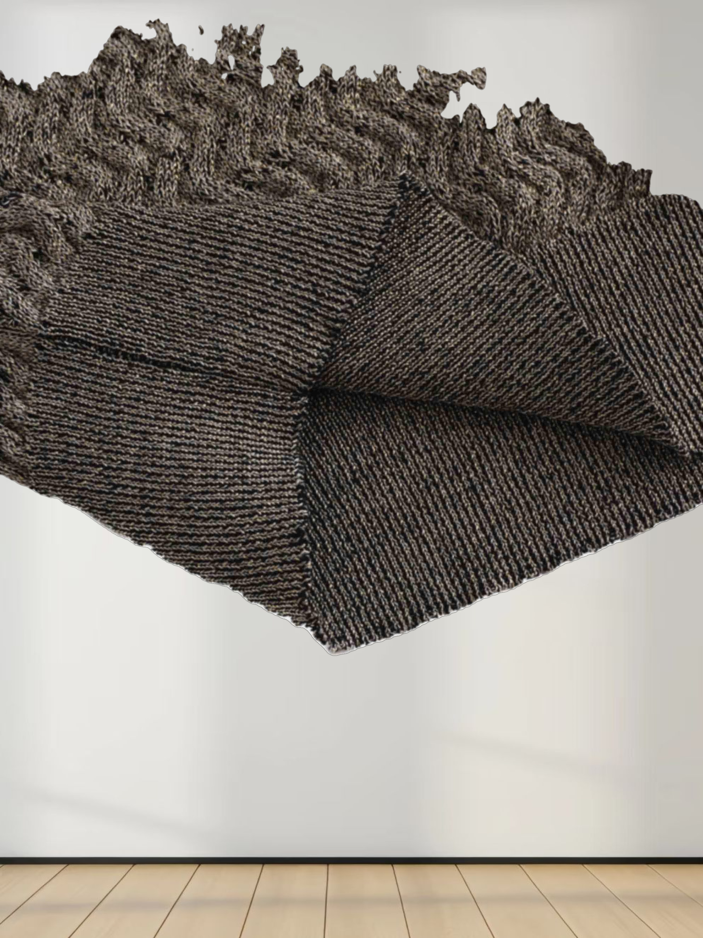 Textured Lurex Crew Sweater-Gold