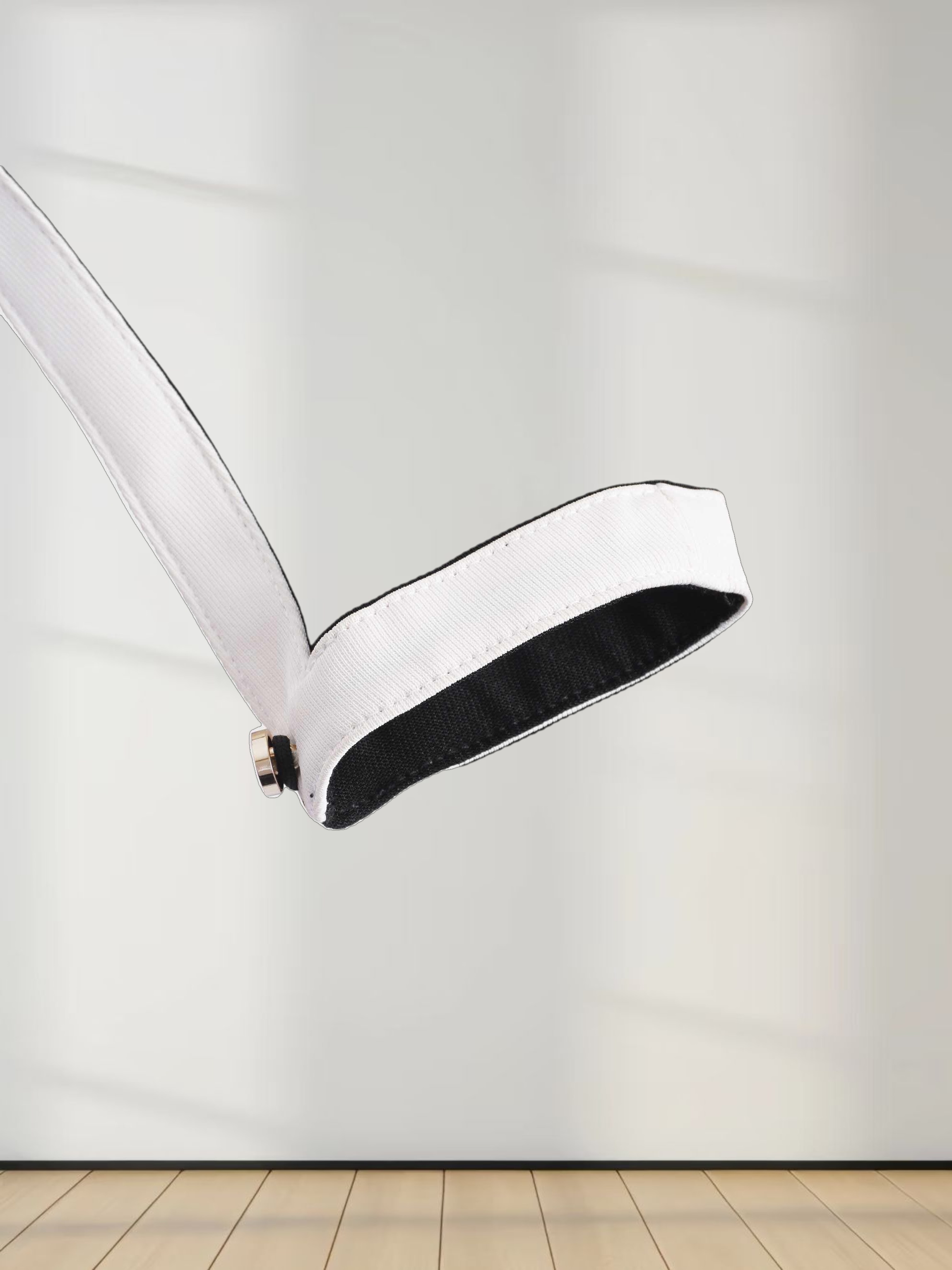 Side Button Dress- Black/Cream Trim