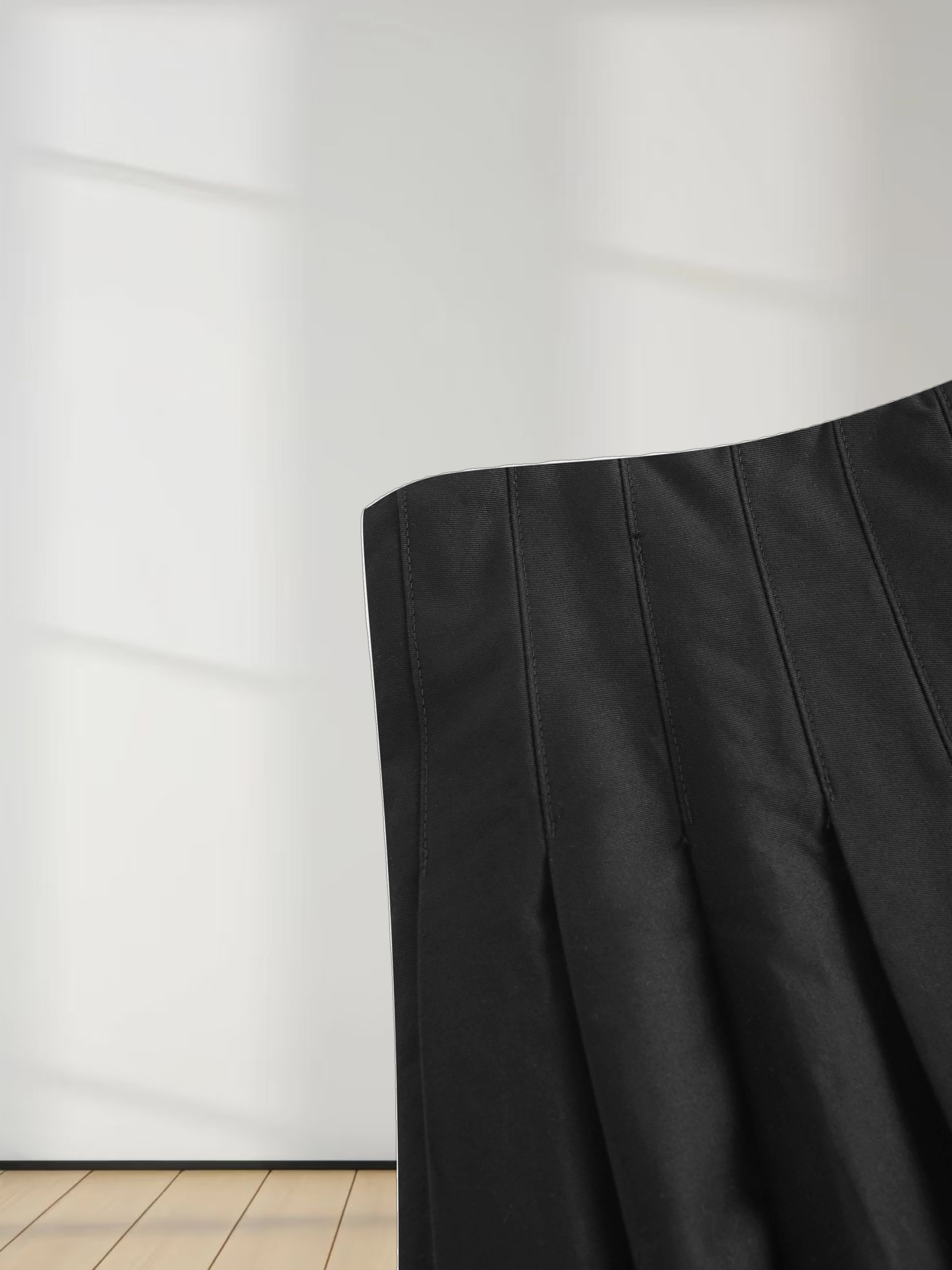 Full Pleated Skirt-Black