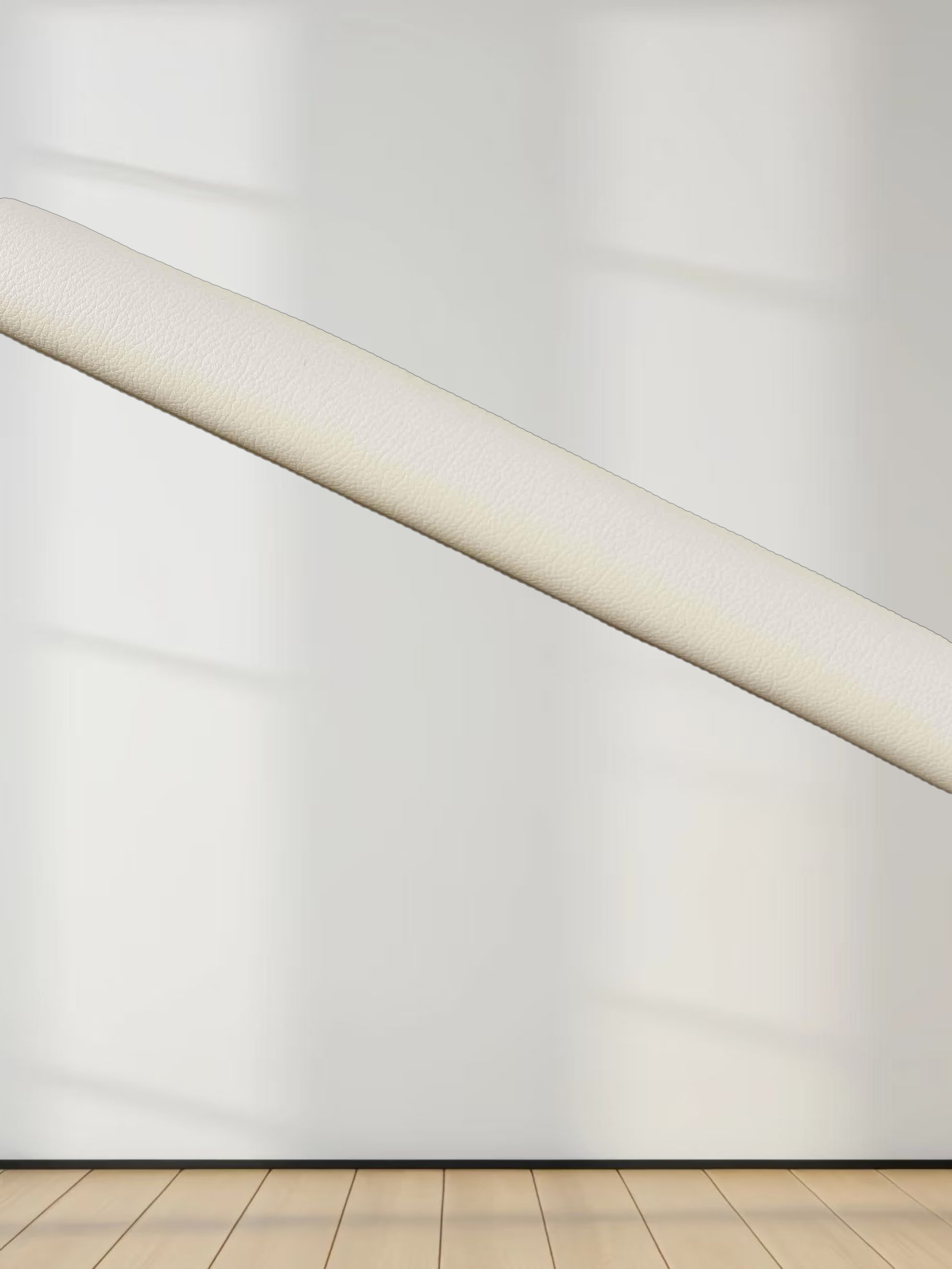 Leather Inverted Pleat Skirt-Ivory