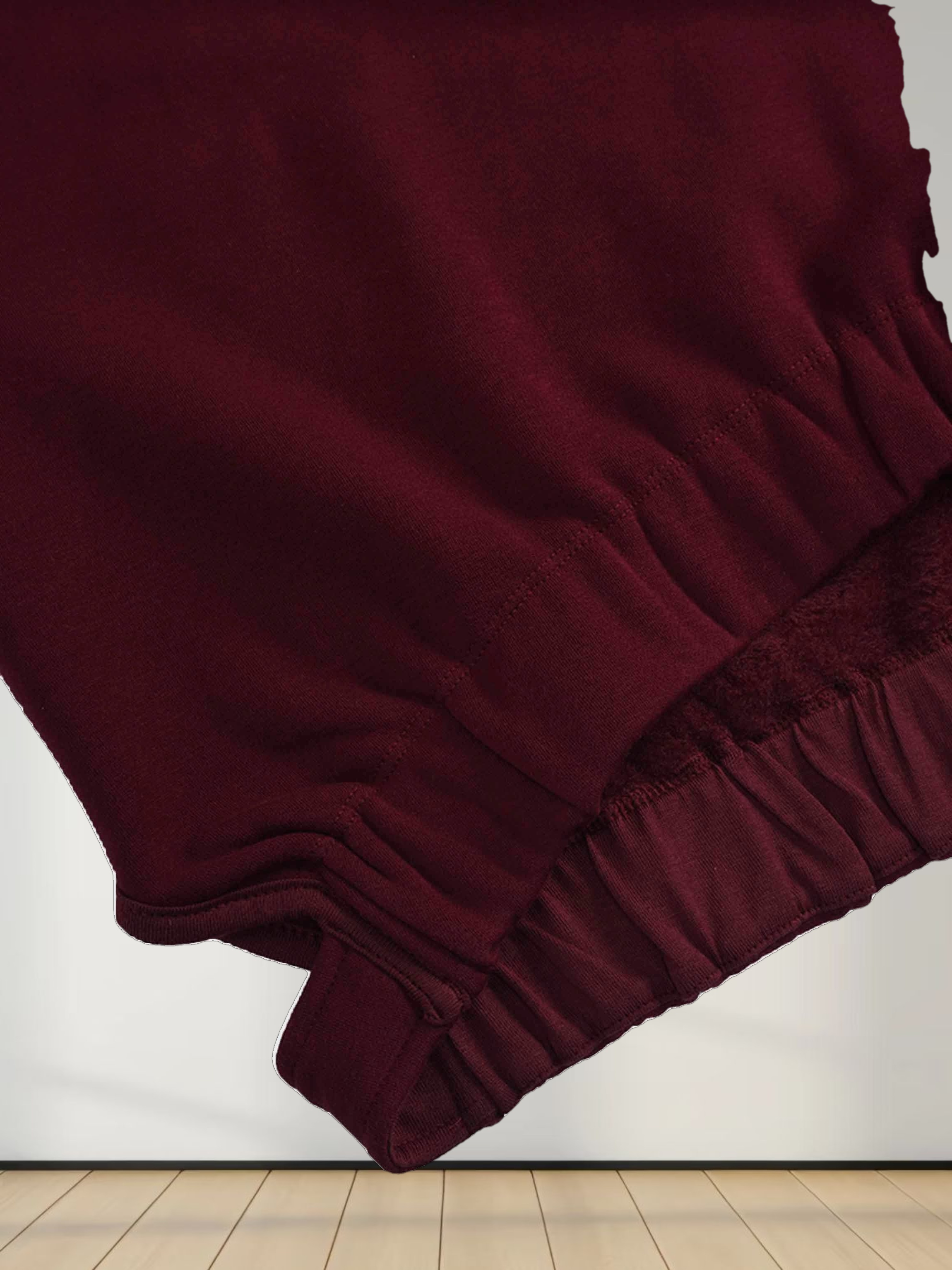 Side Strap Dolman Sweatshirt-Maroon