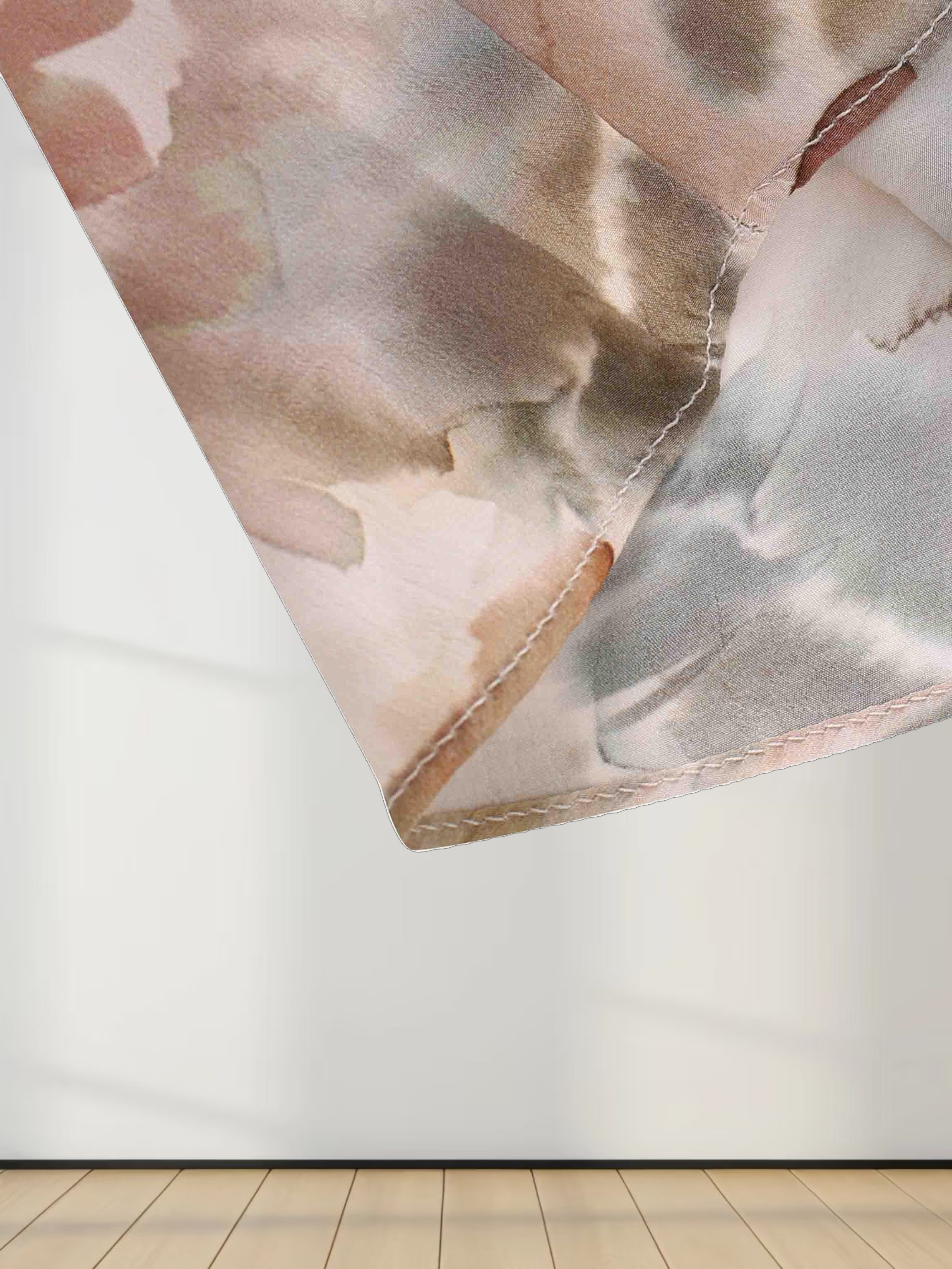 Printed V-Neck Layering Dress-Watercolor Floral