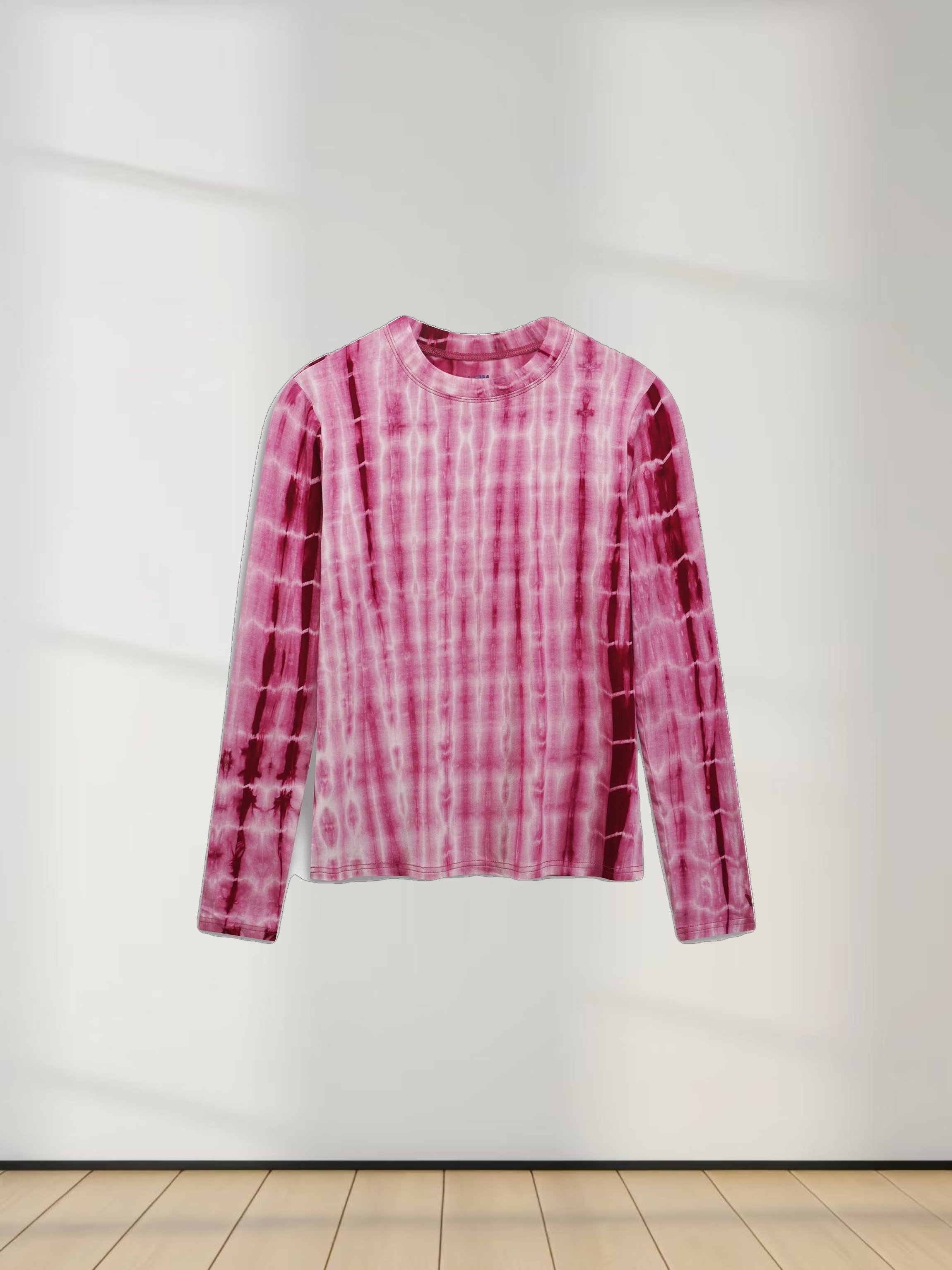 Tie Dye Crew Neck T-Shirt-Pink