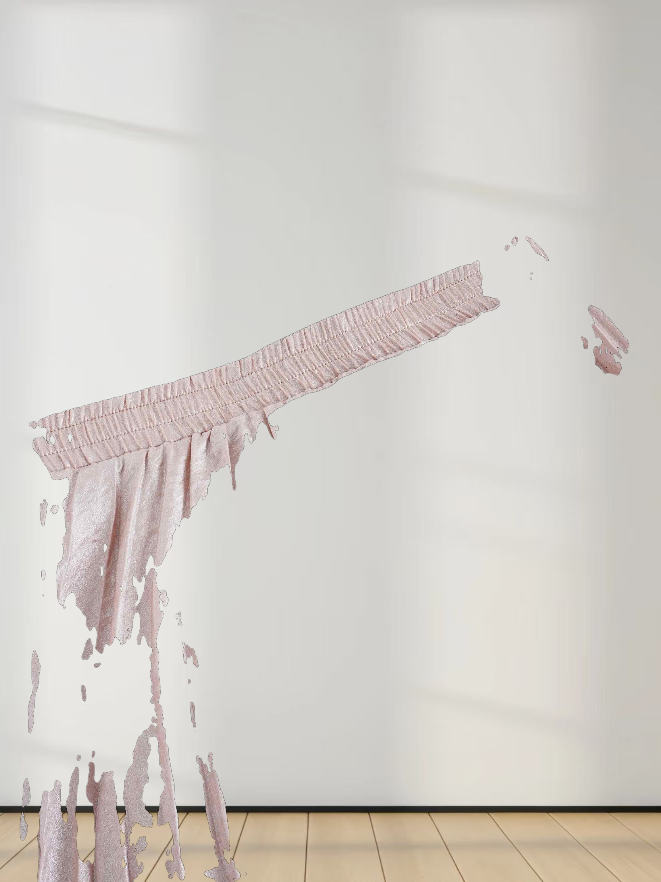 Covered Band Pleated Skirt-Champagne Shimmer