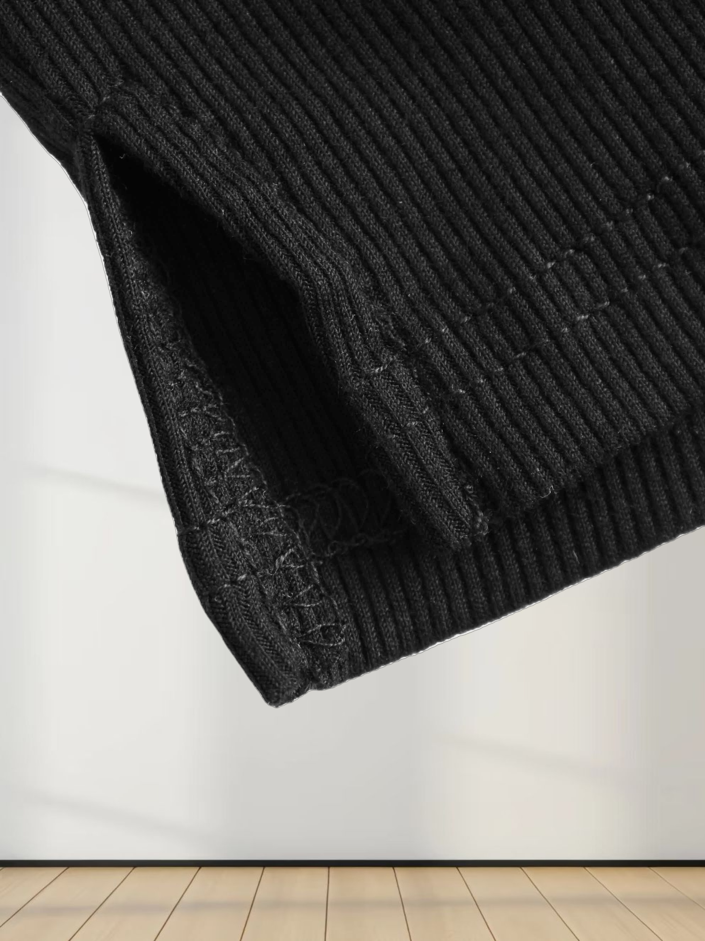 Ribbed Sleeveless Maxi Dress-Black