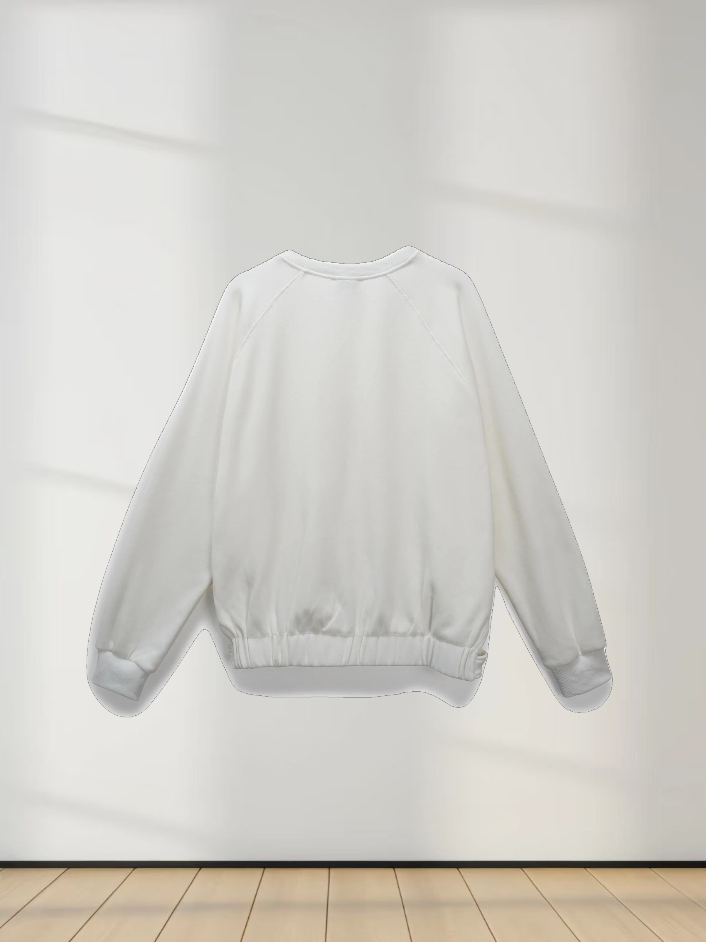 Side Strap Dolman Sweatshirt-Cream