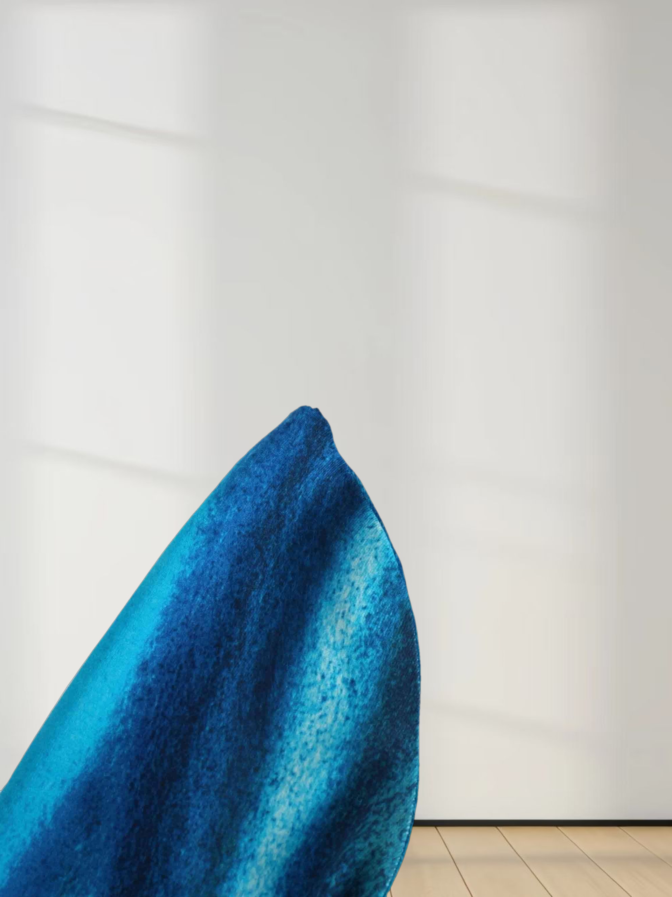 Printed Modal Turtleneck-Blue Ombre