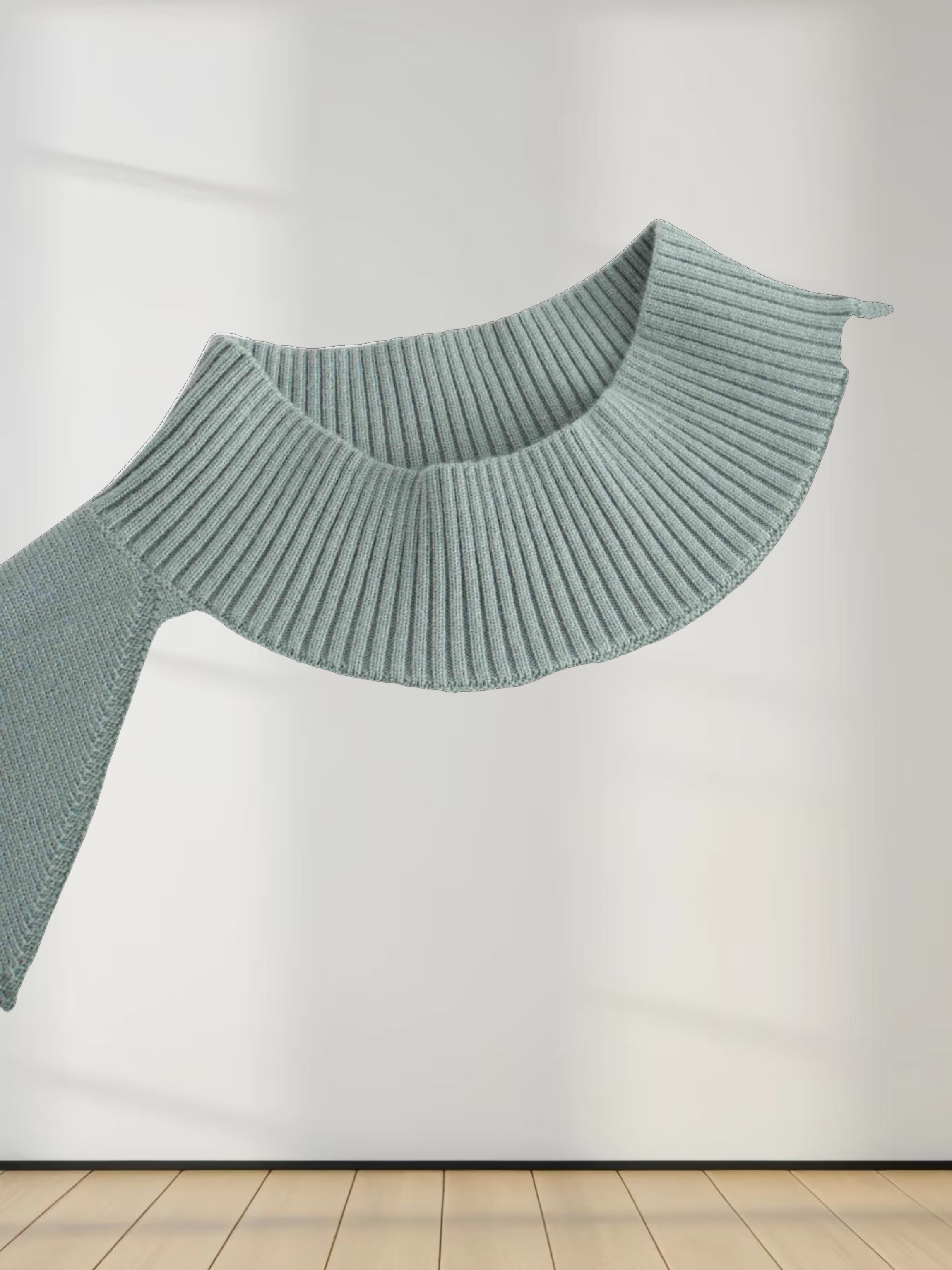 Oversized Diamond Detail Sweater-Seafoam