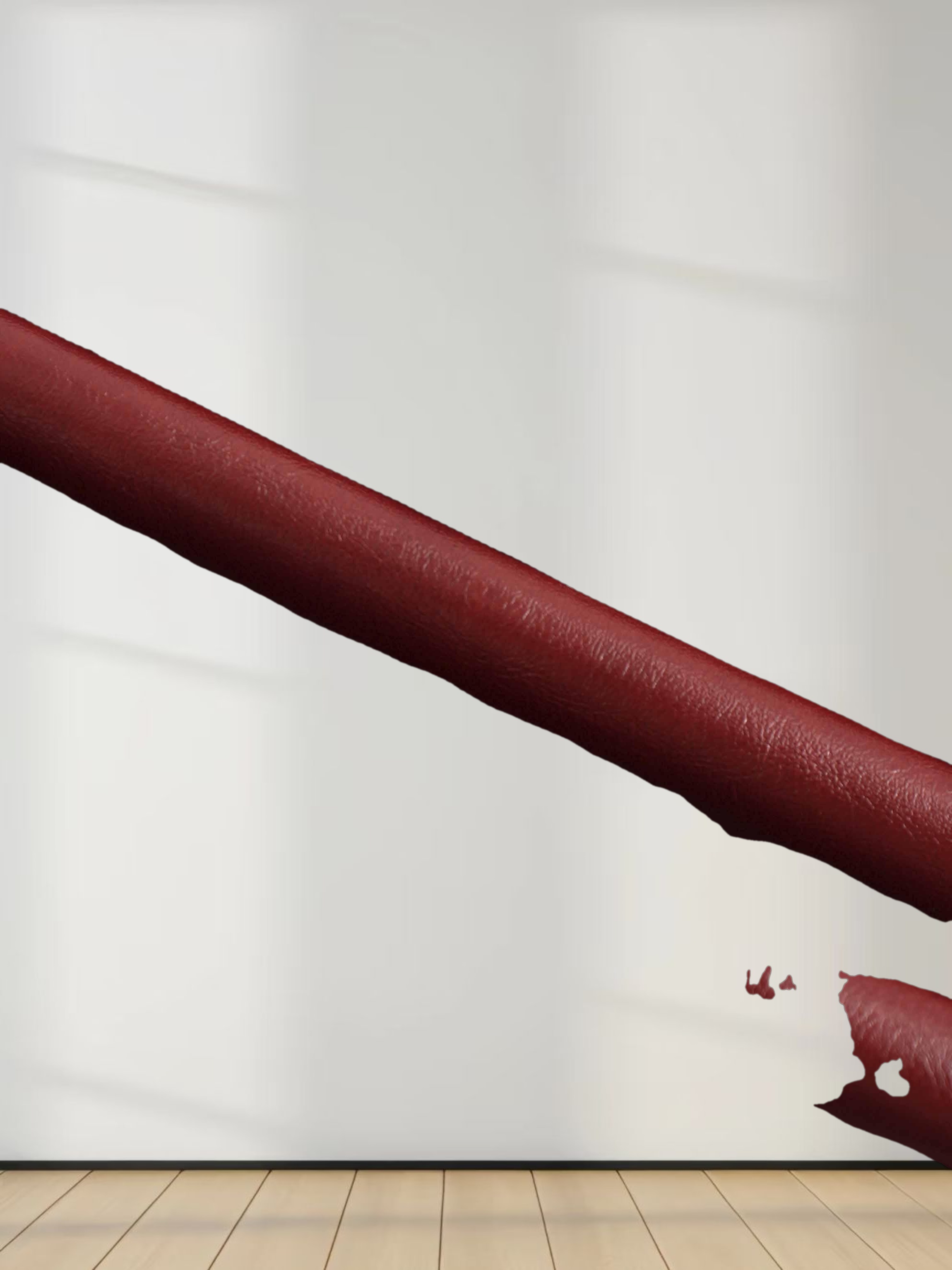 Coated Faux Leather A-Line Skirt-Burgundy