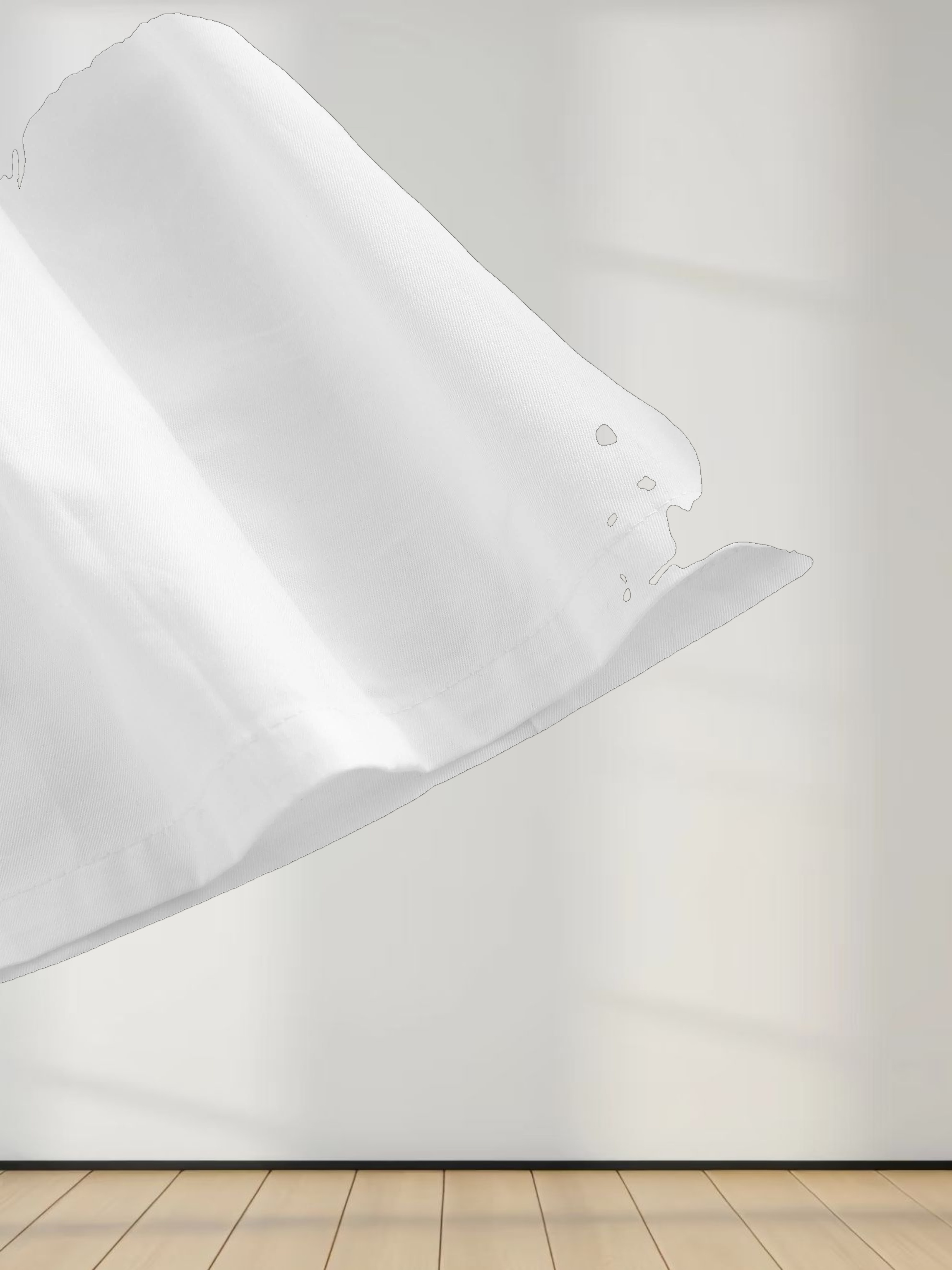 Stitch Down Cotton Pleated Skirt-White