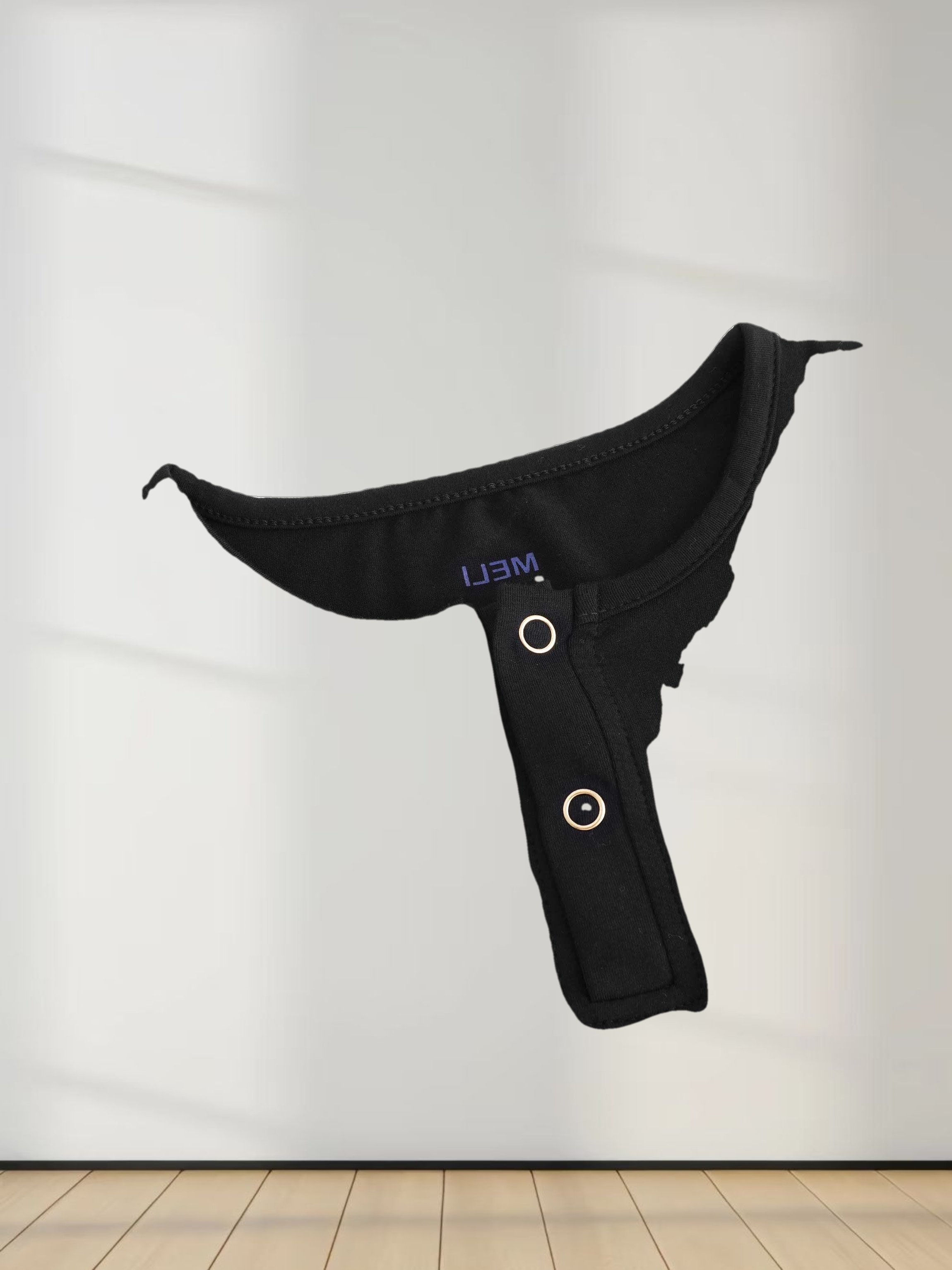 SIDE ELASTIC TEE-BLACK