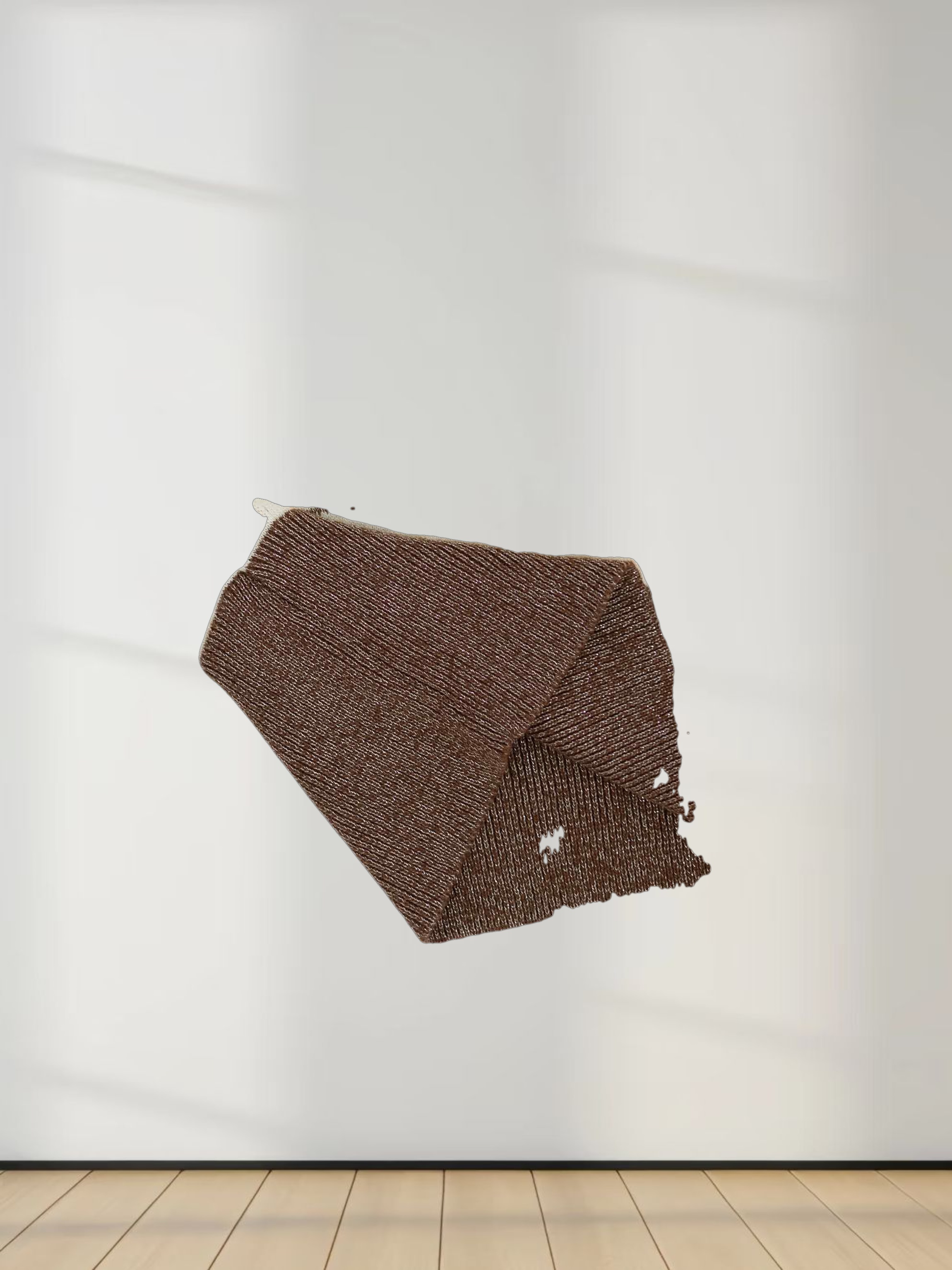 Lurex Striped Sweater-Cream/Brown