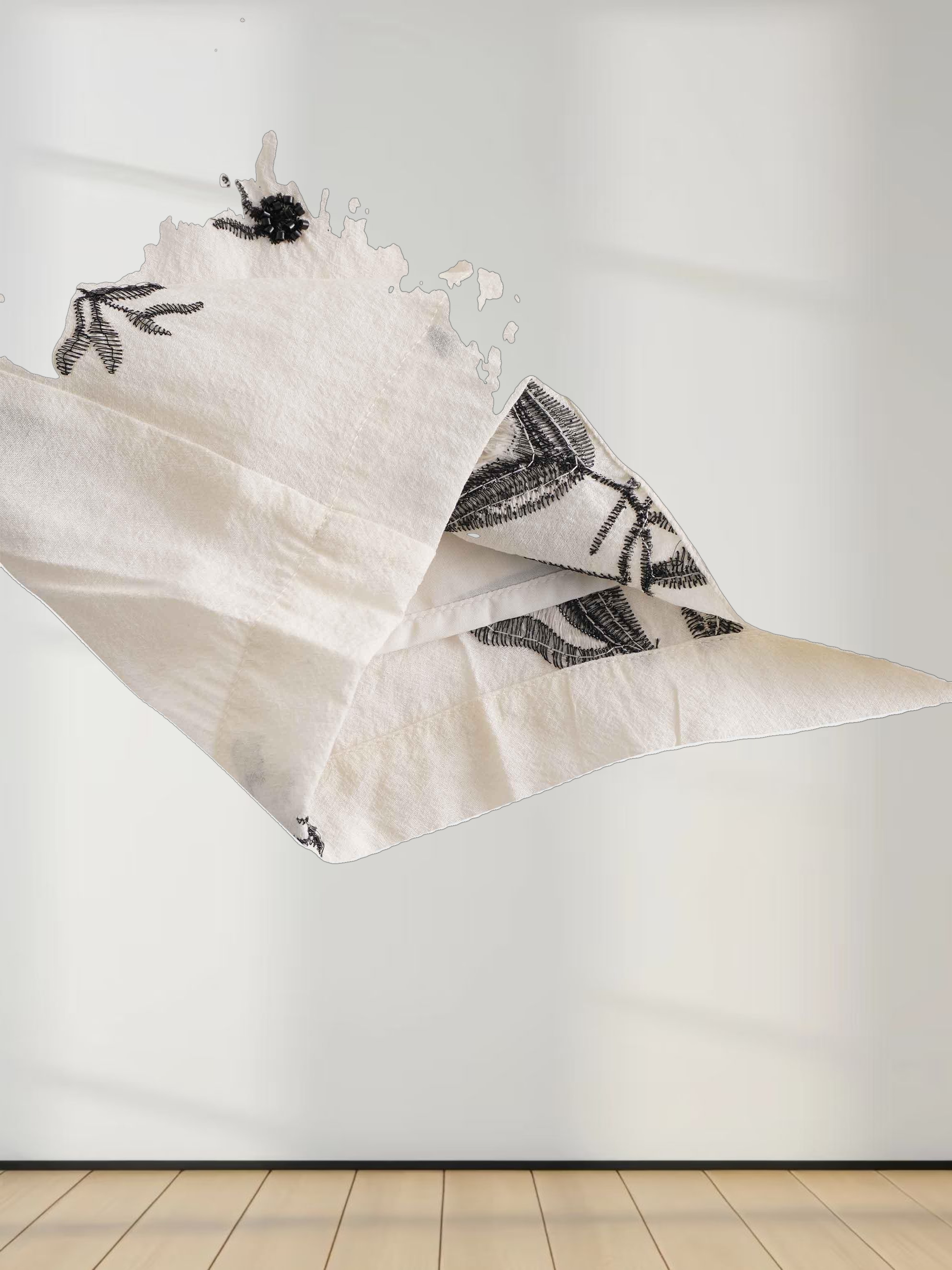 Empire Waist Puff Sleeve Dress-Cream