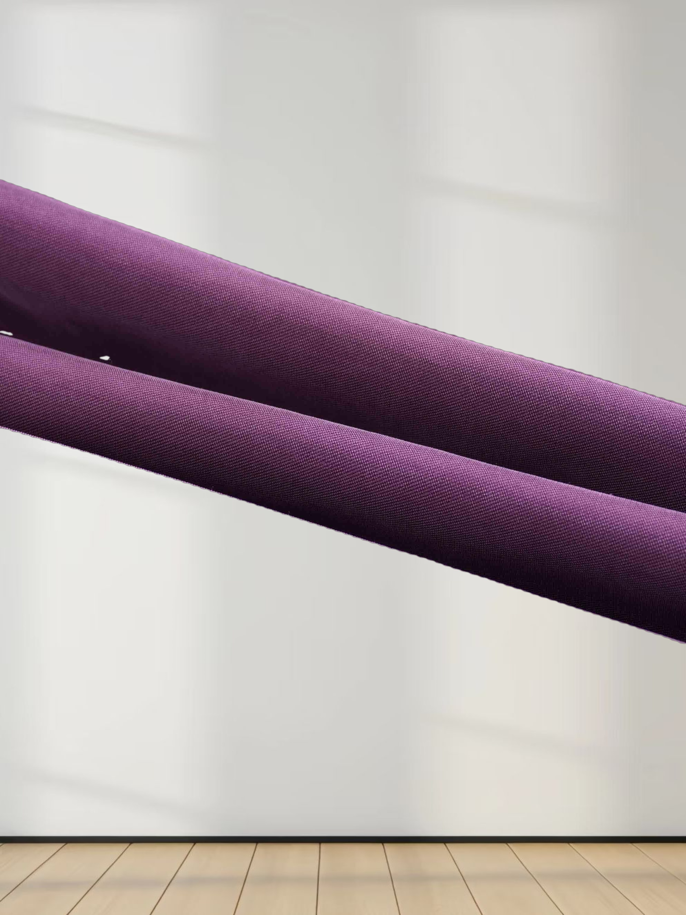 Cupro Crew Neck Slip Dress-Eggplant