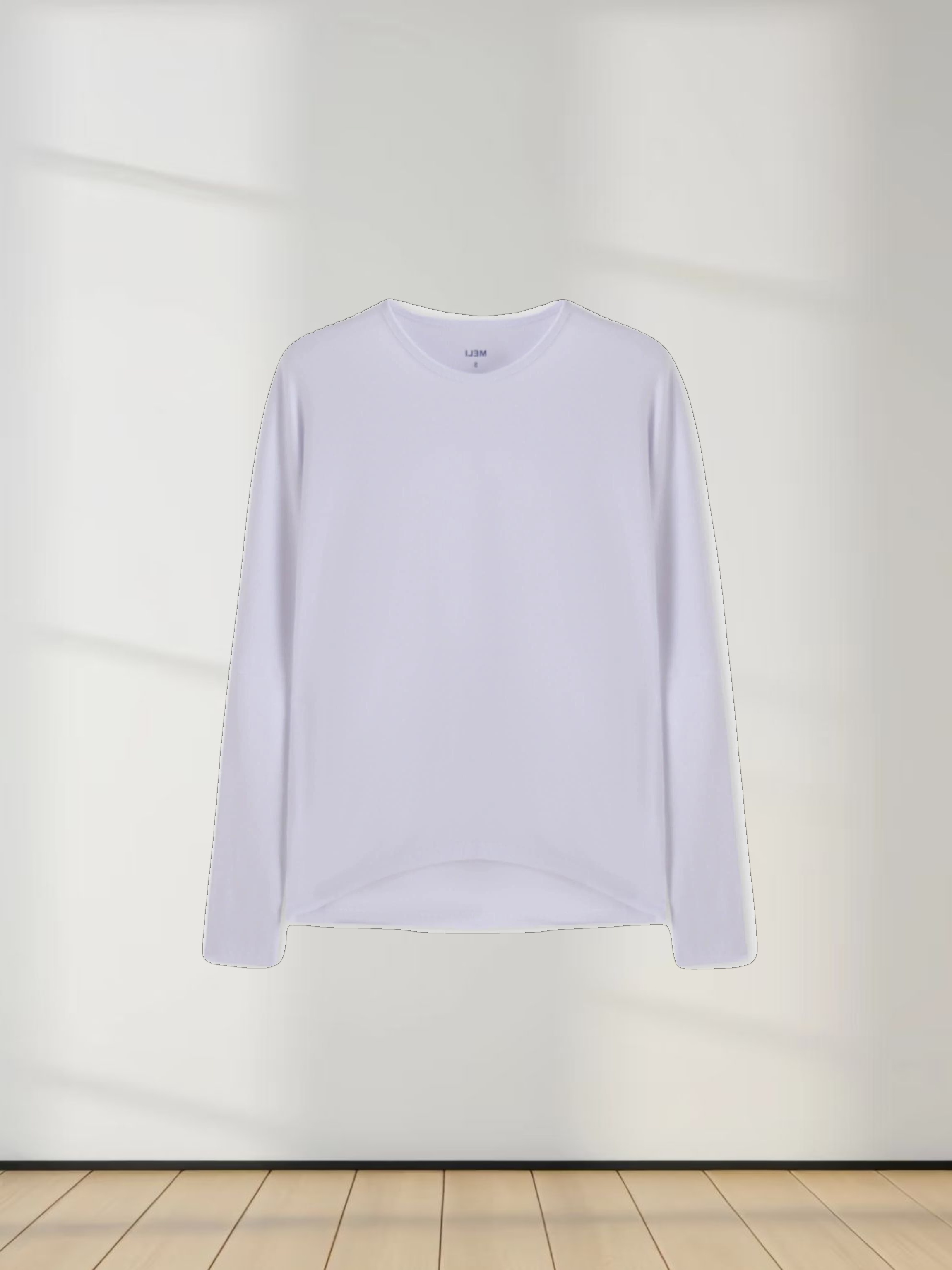 CREW RIBBED DOLMAN-WHITE