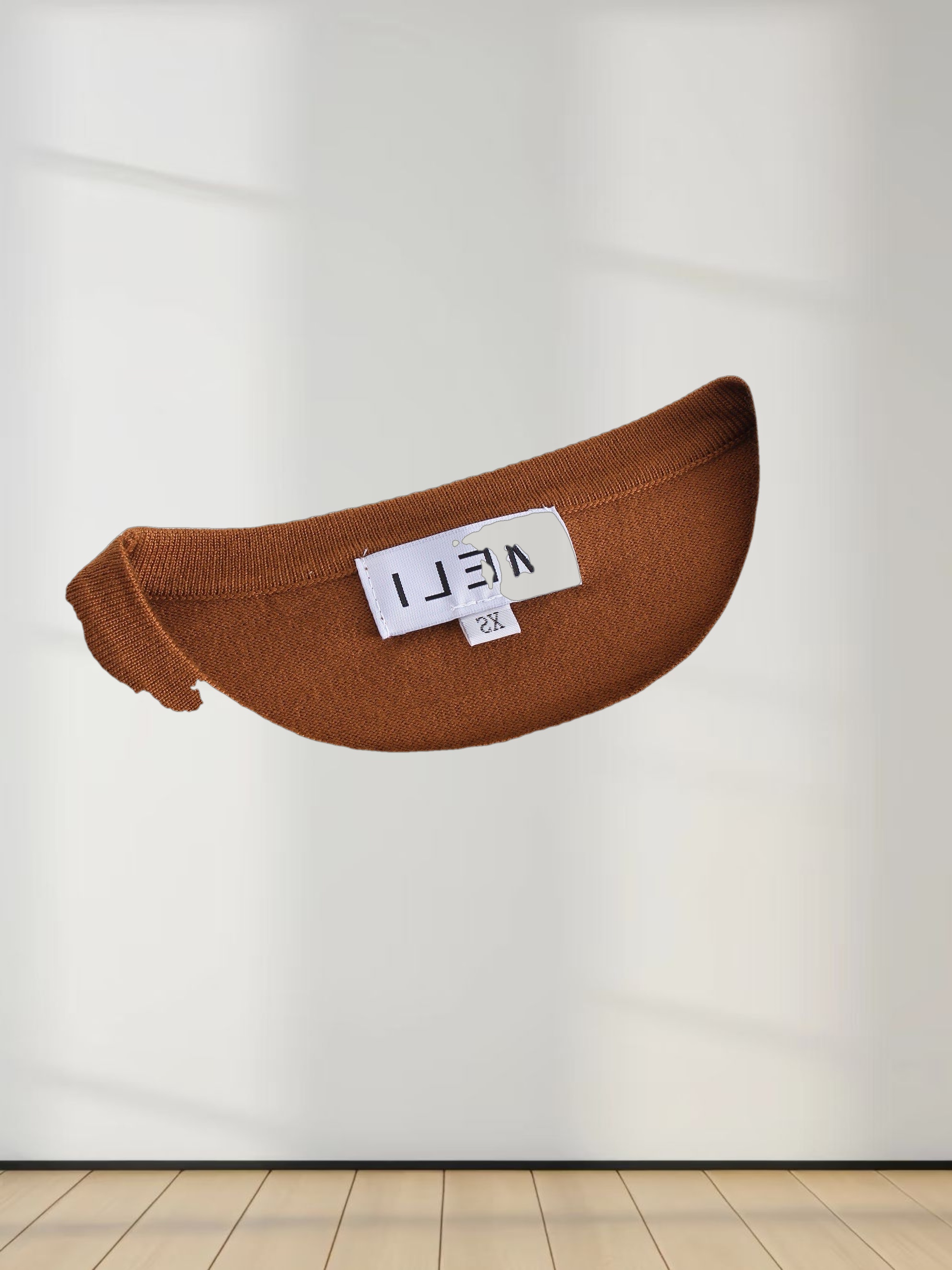 Basic Crew Sweater 3Q-Brown