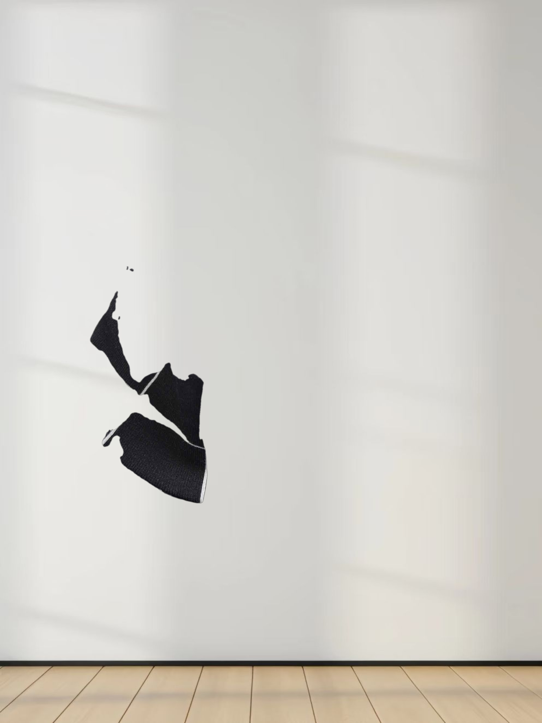 Printed Modal Turtleneck-Black Windowpane