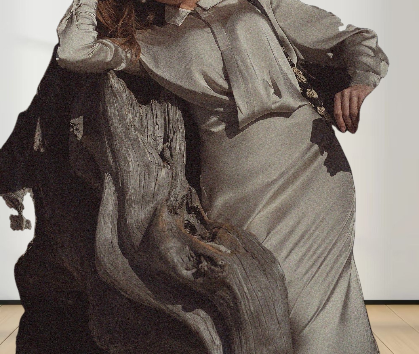 High/Low Faux Satin Crossover Top-Celery Green