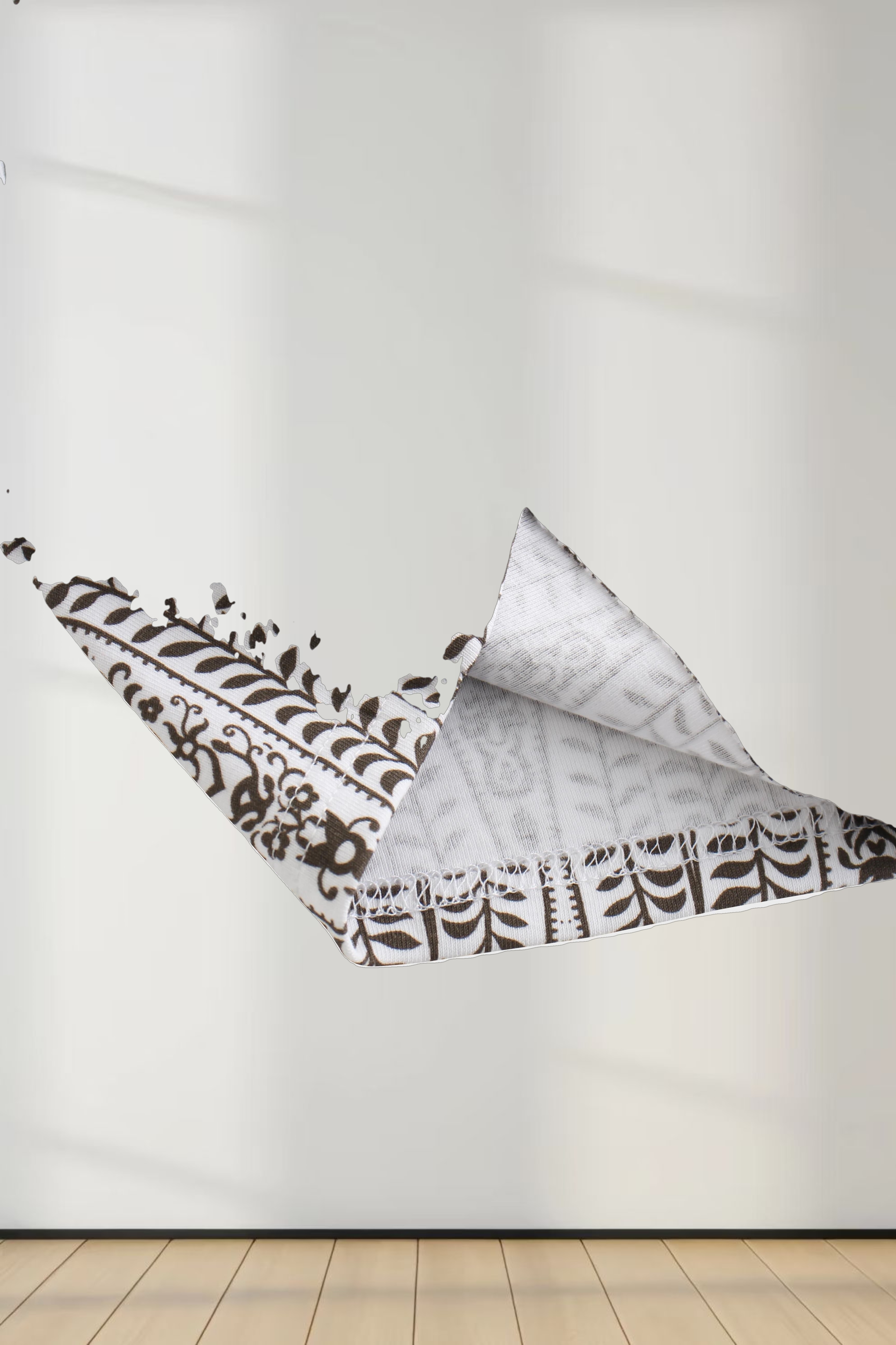 Basic Printed T-shirt-Paisley Vines Brown