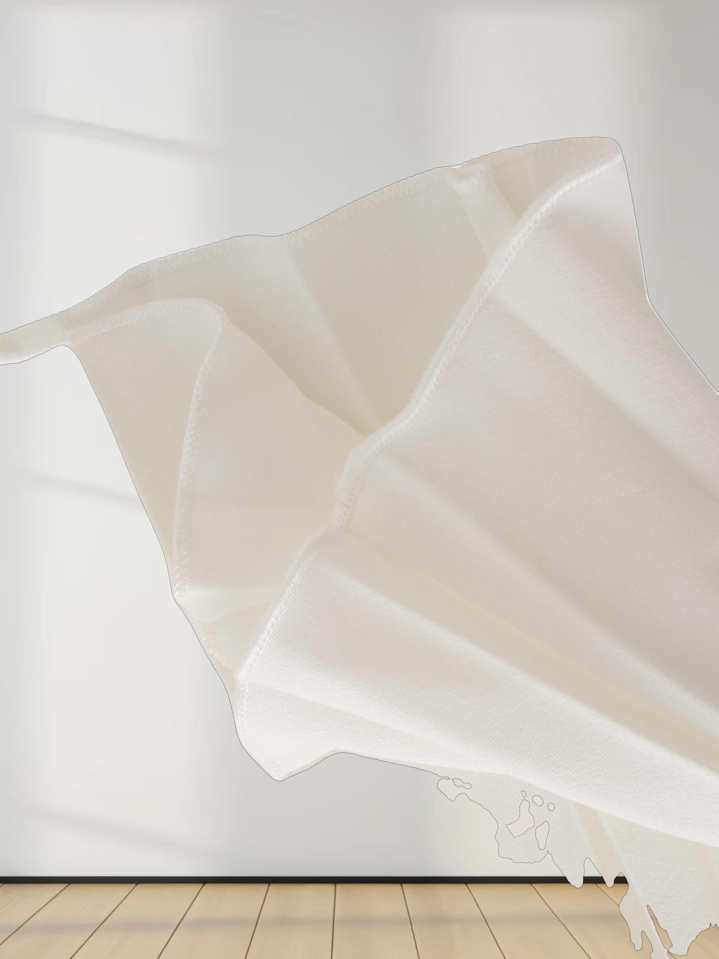 Denim Pleated Skirt-White