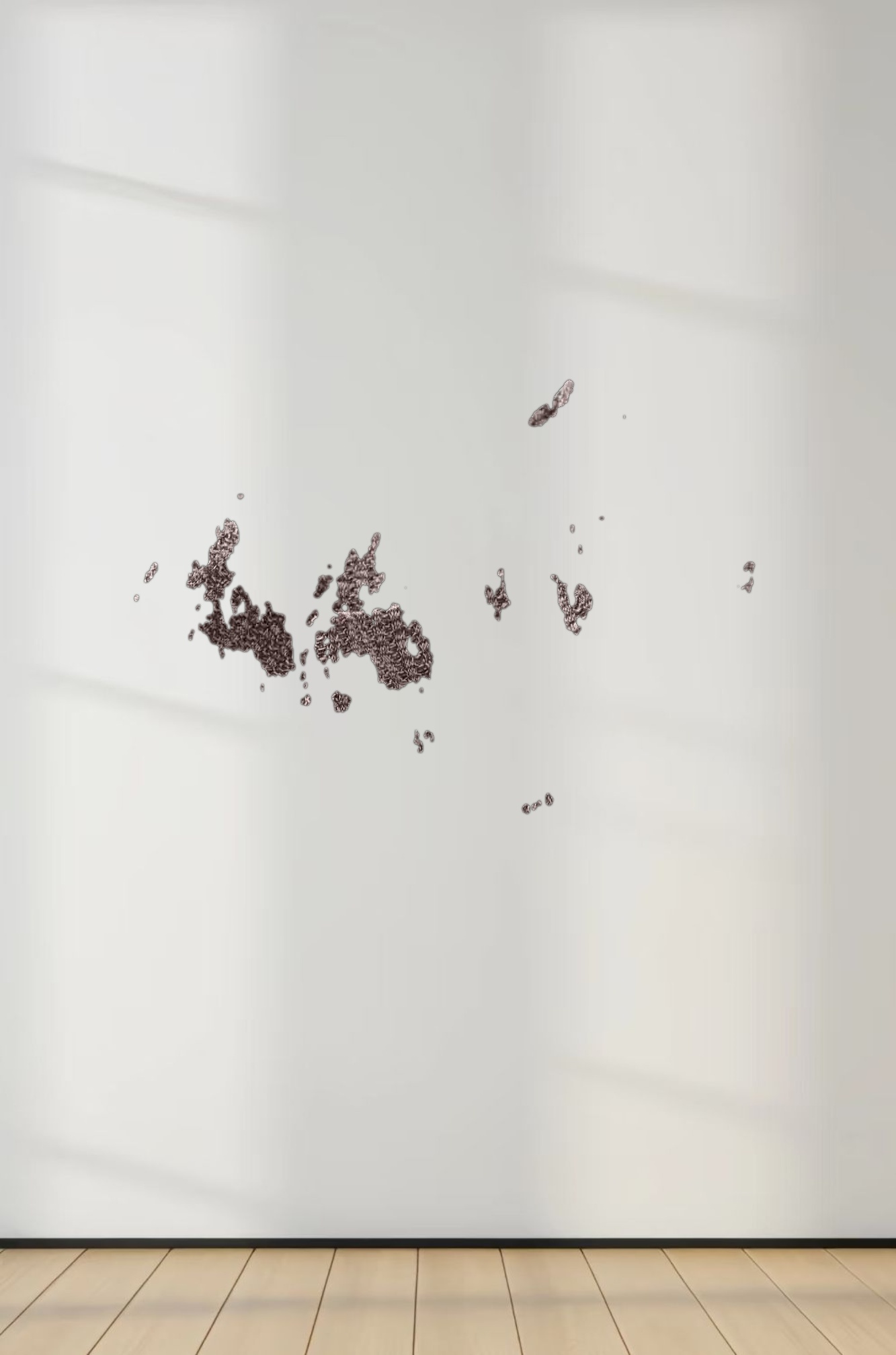 Textured Stretch Turtleneck-Brown