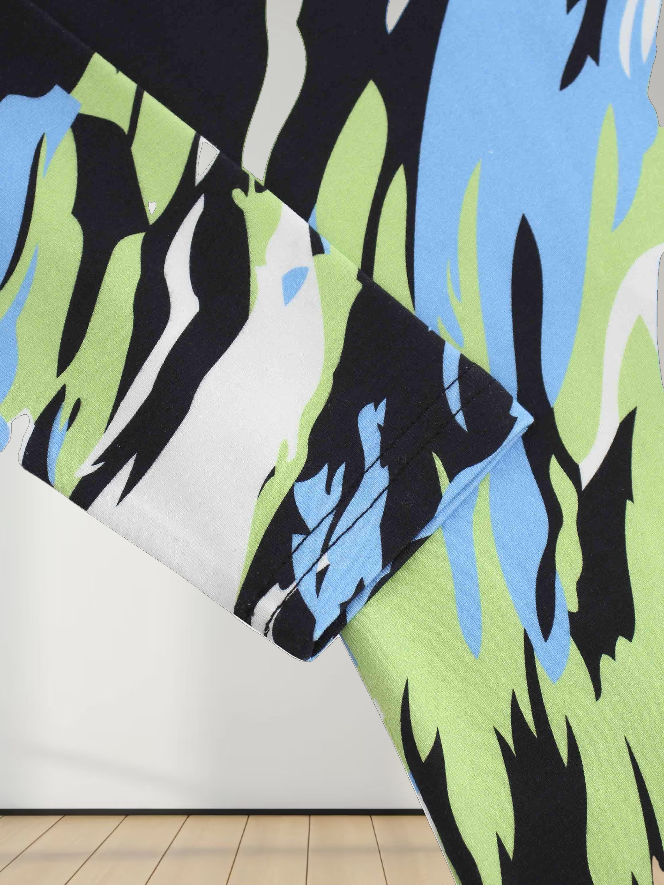 Printed Modal Turtleneck-Ice Fire