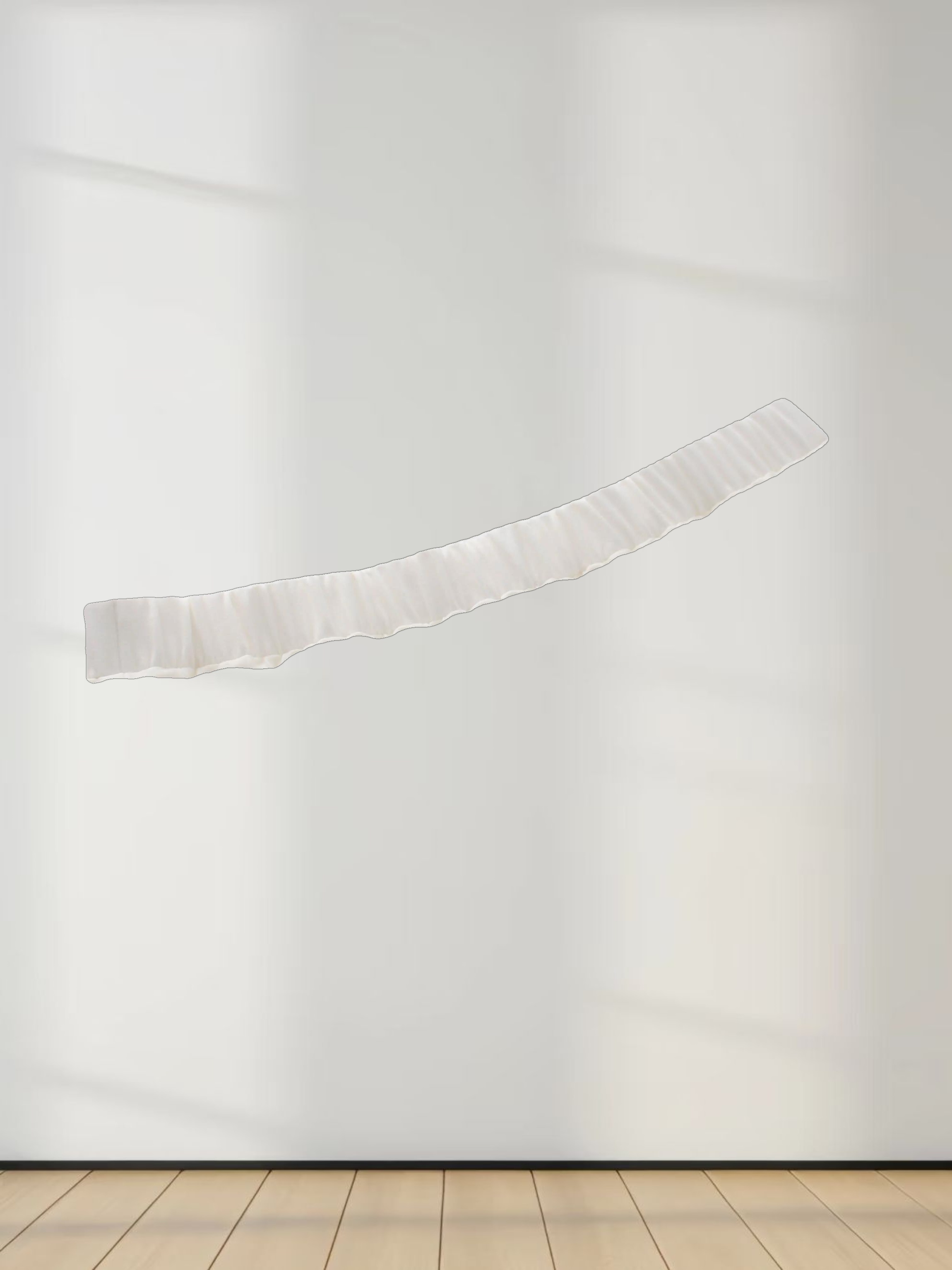 Denim Pleated Skirt-White