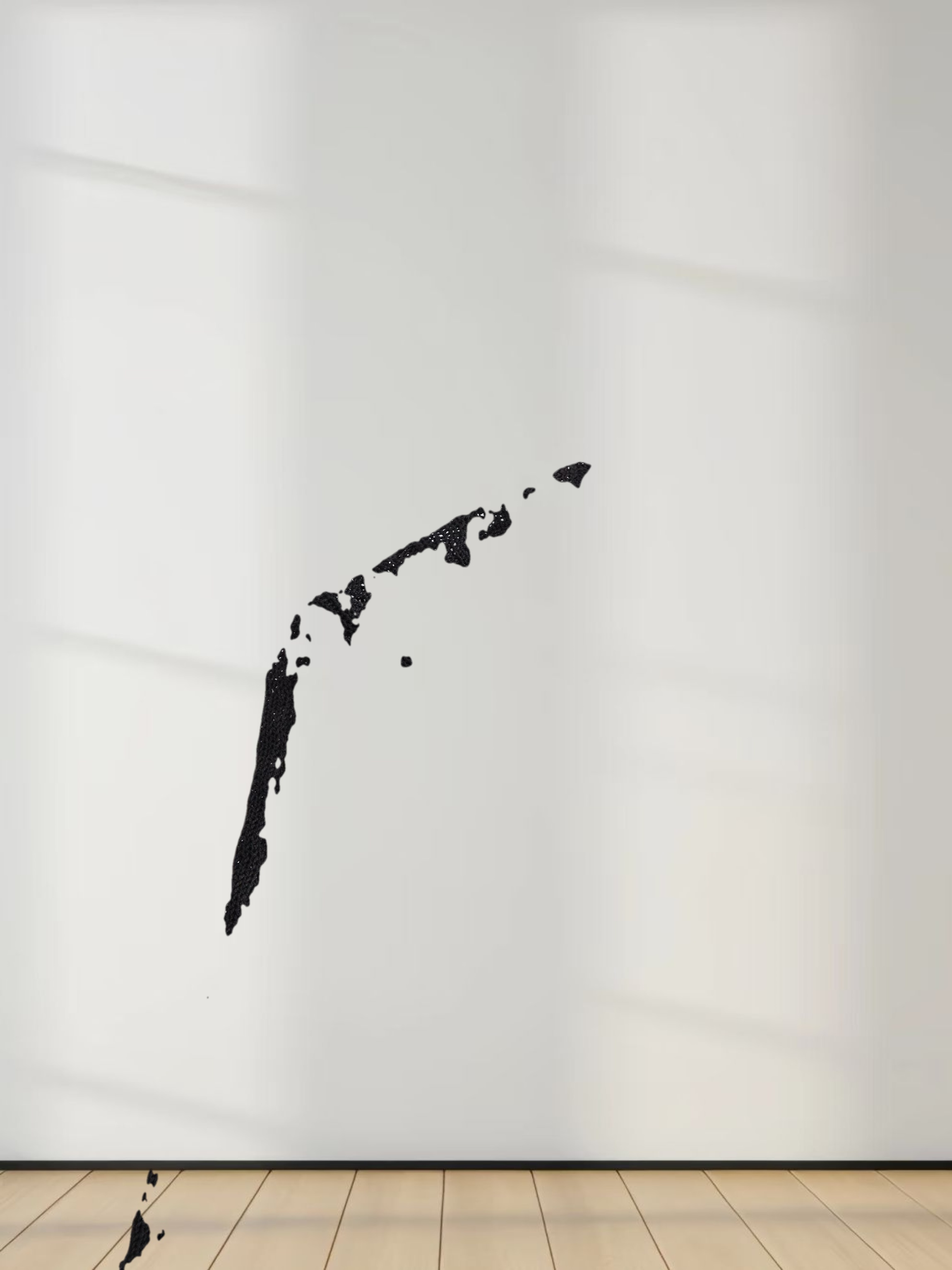 Pointelle Knit Sweater-Black