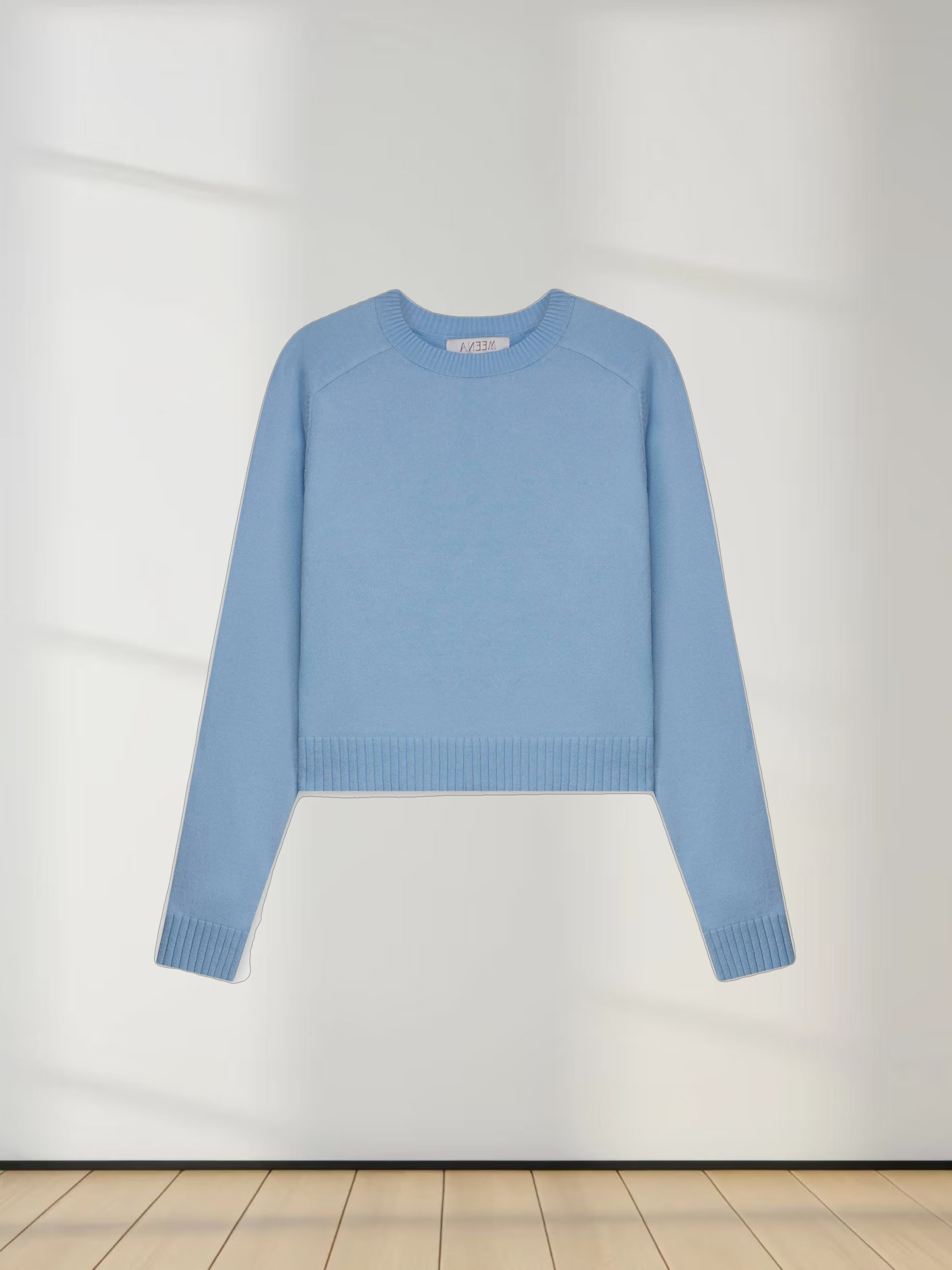 RIBBED BAND SWEATER-OCEAN BLUE