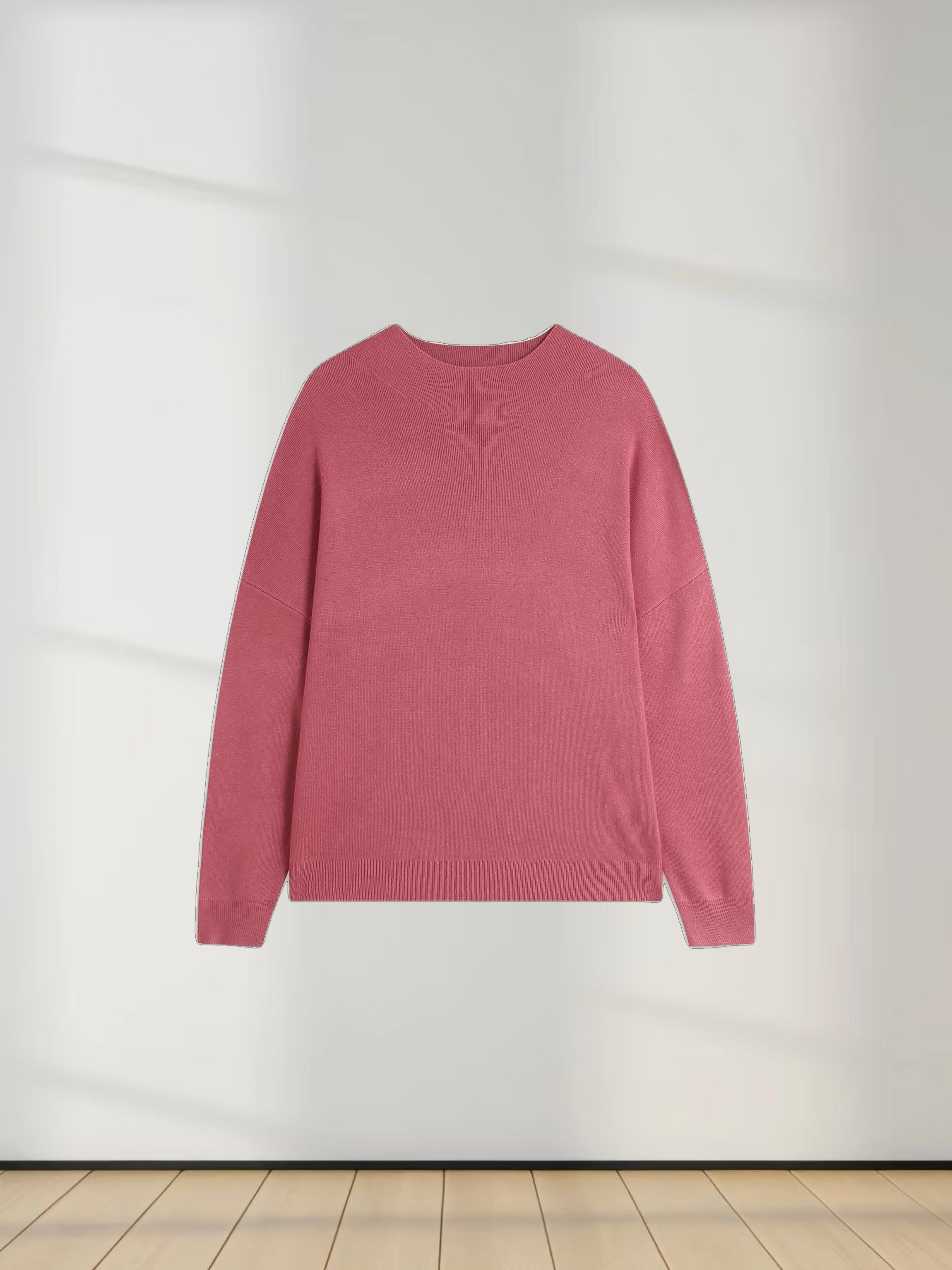 Oversized Soft Knit Sweater-Rose