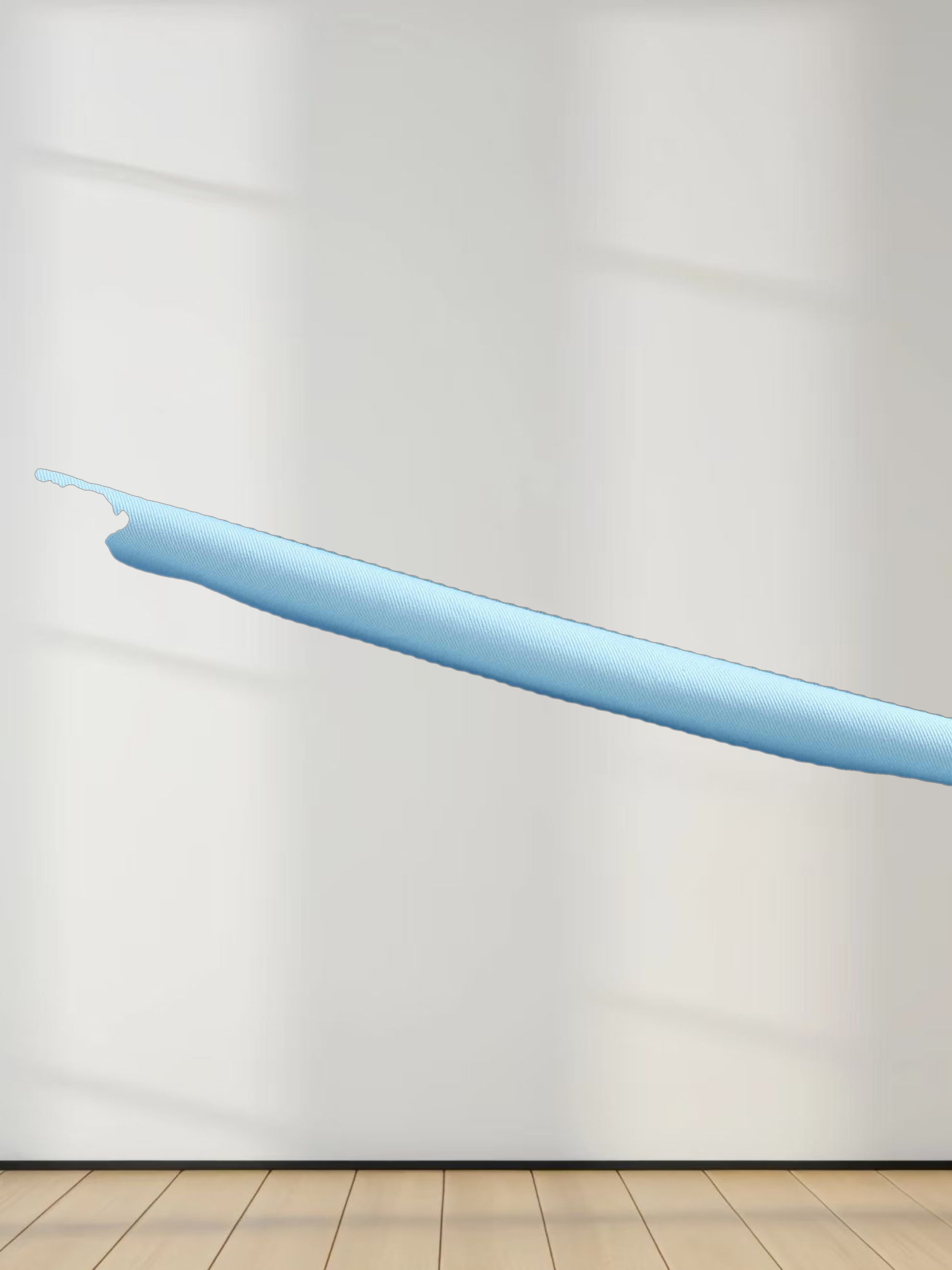 Stitch Down Cotton Pleated Skirt-Light Blue