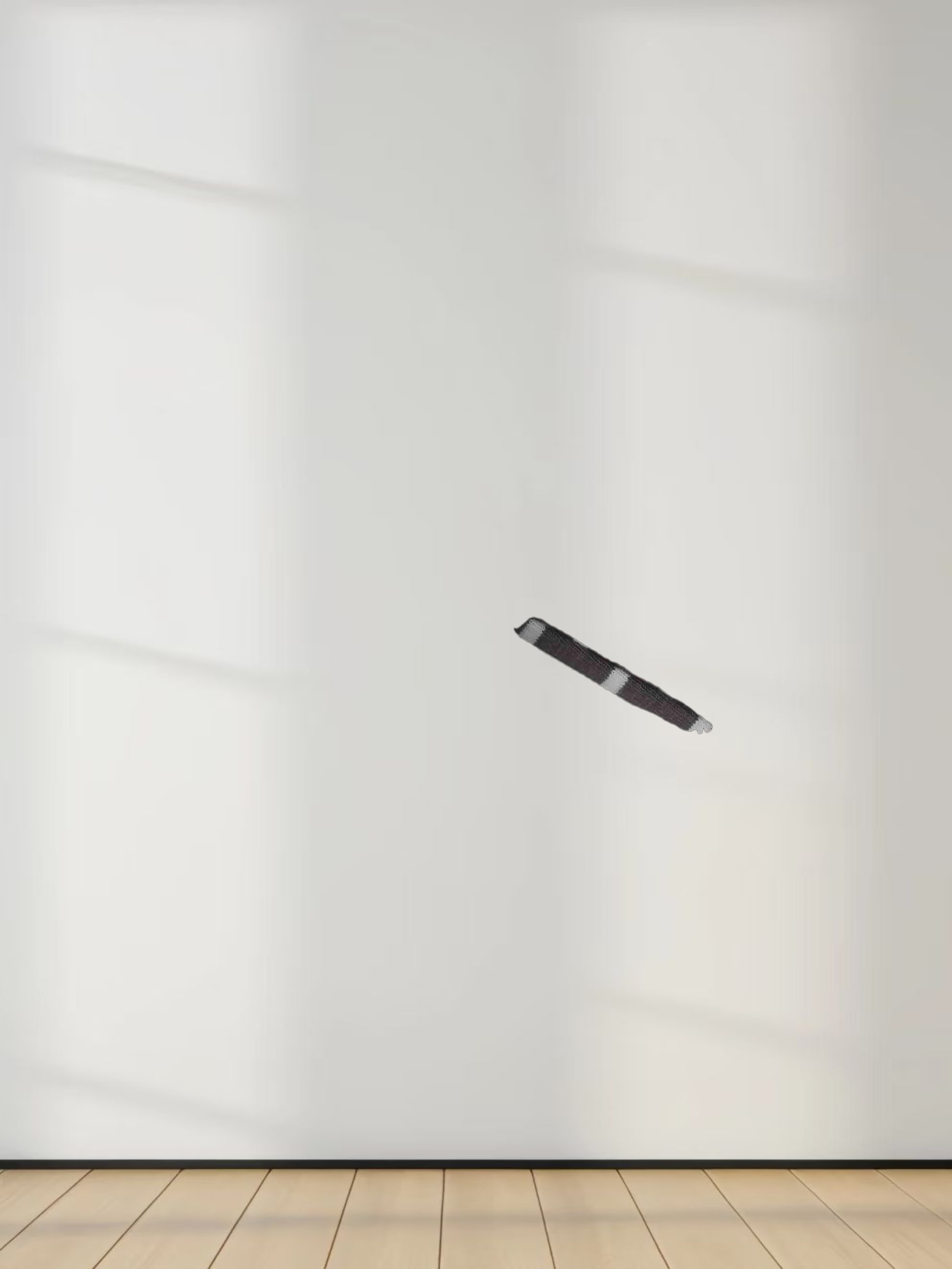 Flat Striped High V Long Sleeve-Grey/White